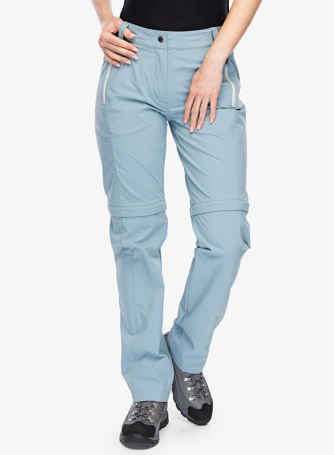 Turistické nohavice dámske Vaude Farley Stretch ZO T-Zip Pants II - nordic blue