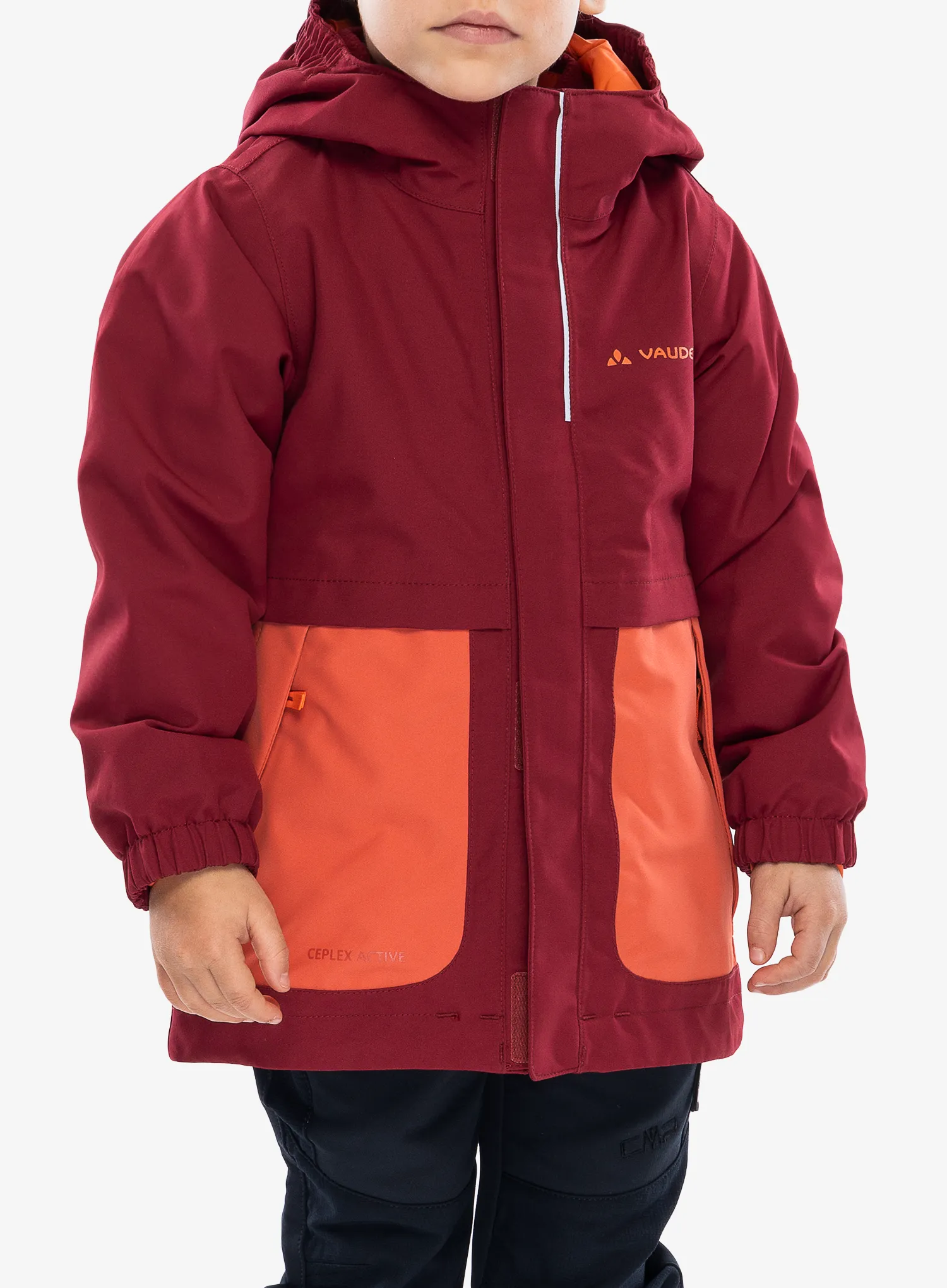 Dievčenská bunda Vaude Kids Campfire 3in1 Jacket - salsa/orange