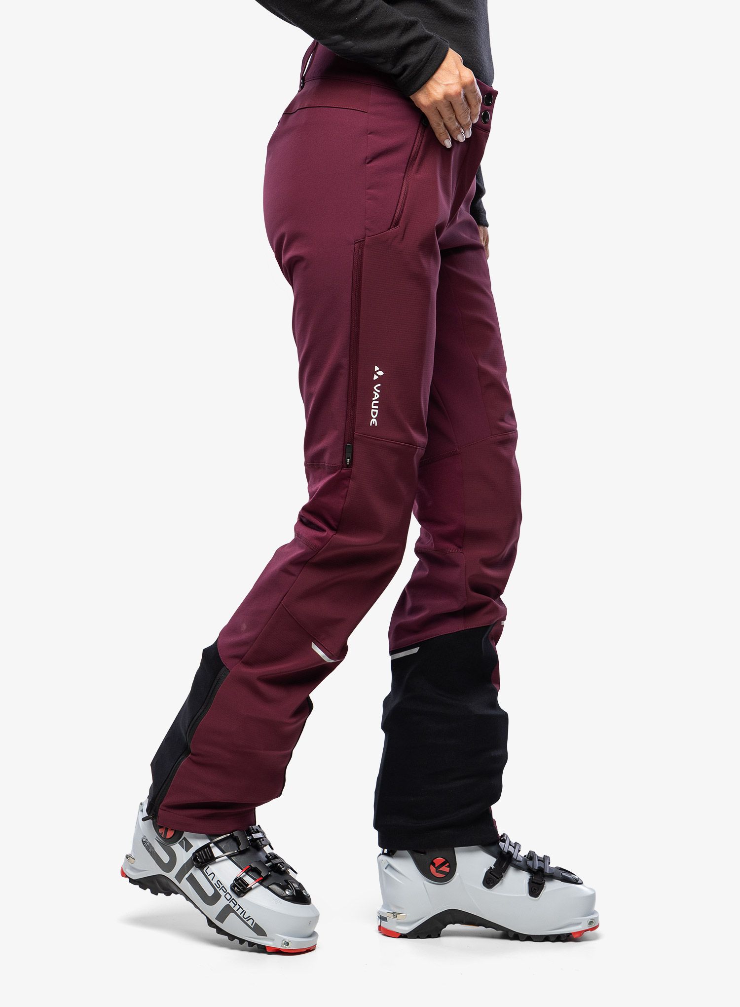 Dámske softshellové nohavice Vaude Larice Pants IV - cassis