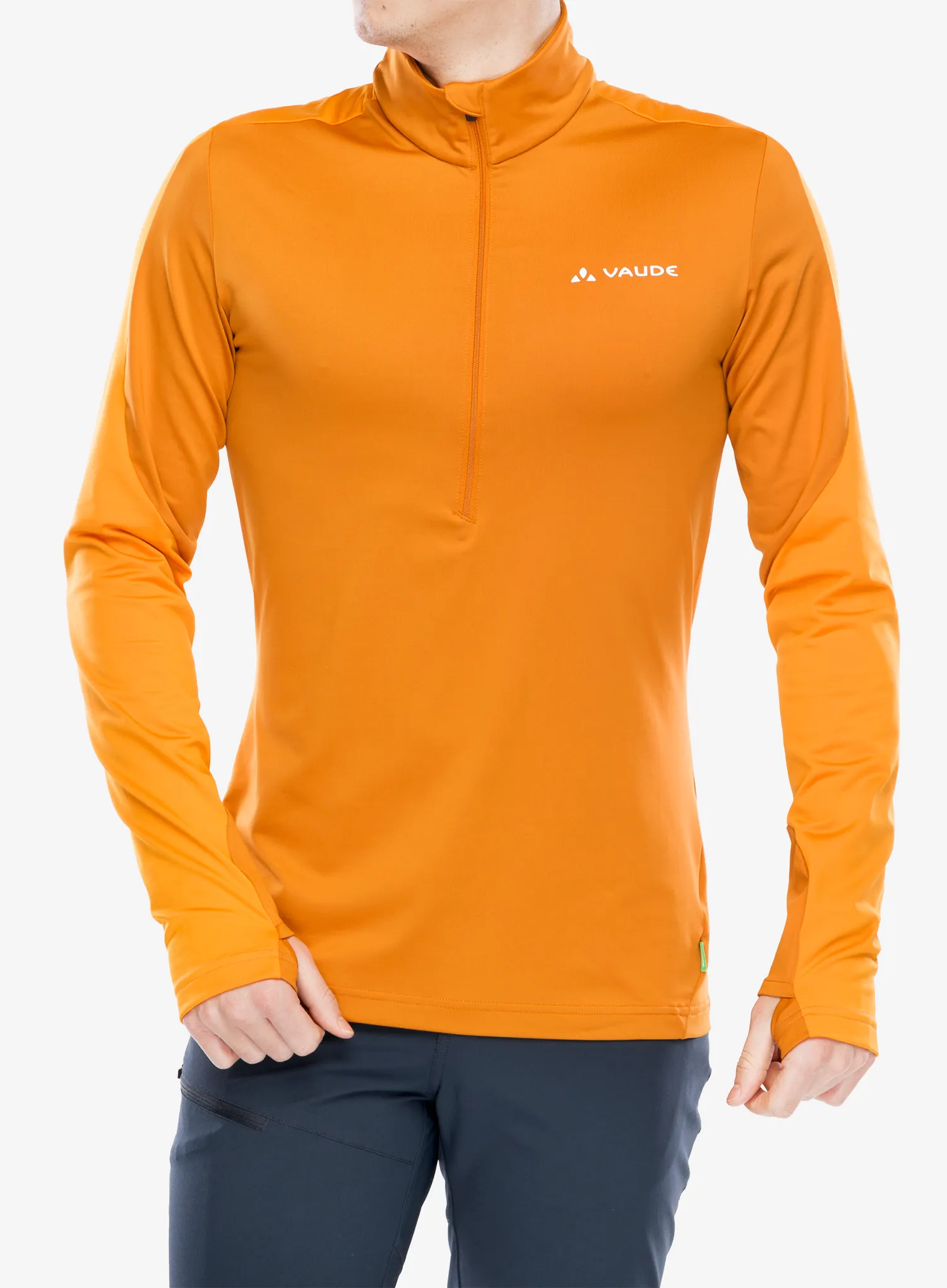Flísová mikina Vaude Livigno Halfzip II - kumquat