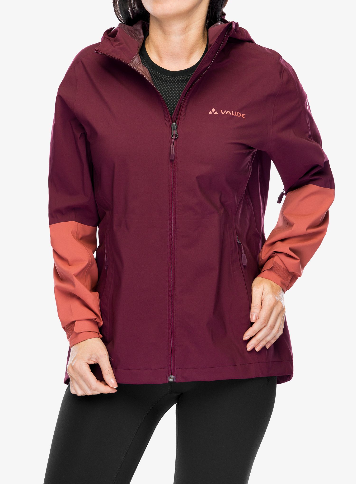 Nepremokavá bunda dámska Vaude Moab Rain Jacket II - cassis uni