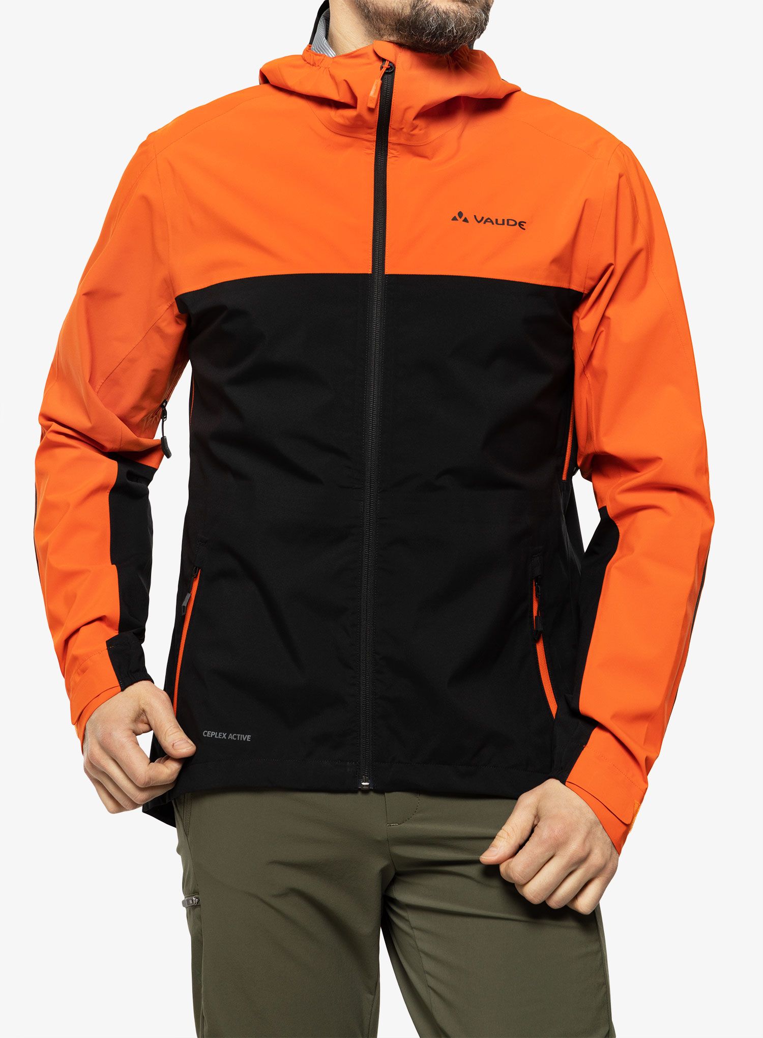 Bunda do dažďa Vaude Moab Rain Jacket - glowing red