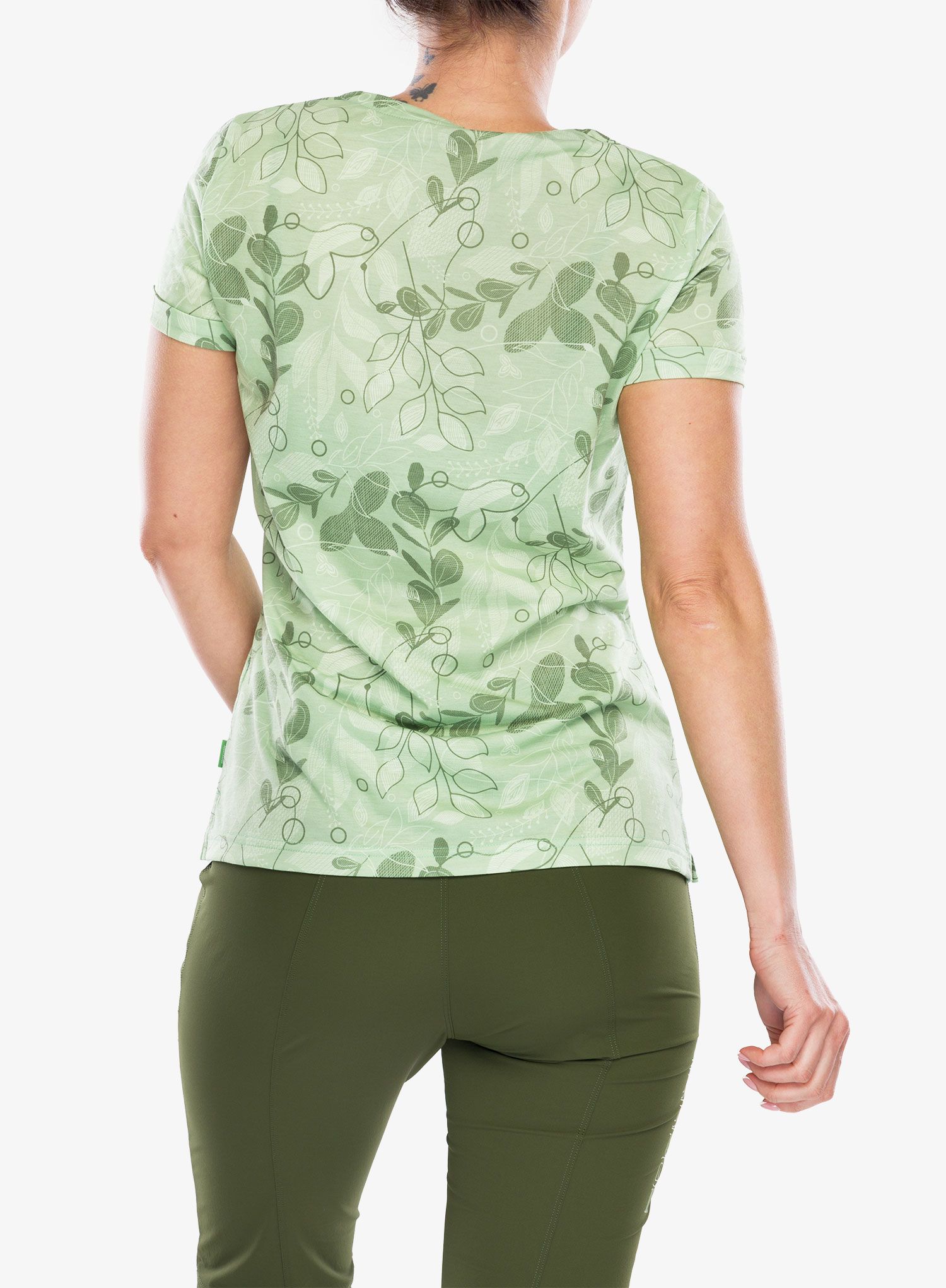 Dámske tričko Vaude Skomer AOP T-Shirt - willow green