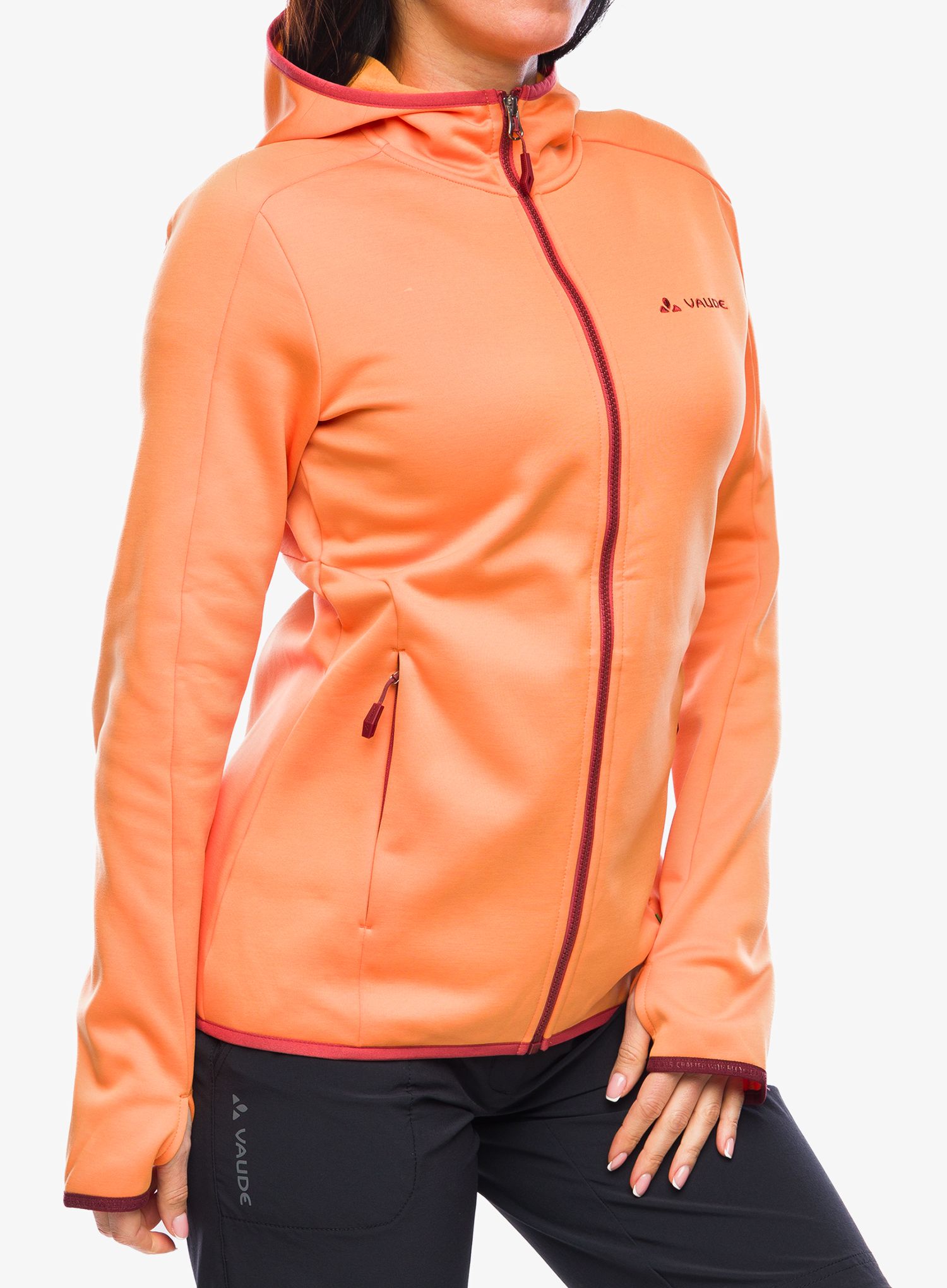 Flísová mikina dámska Vaude Valsorda Fleece Hoody - sweet orange