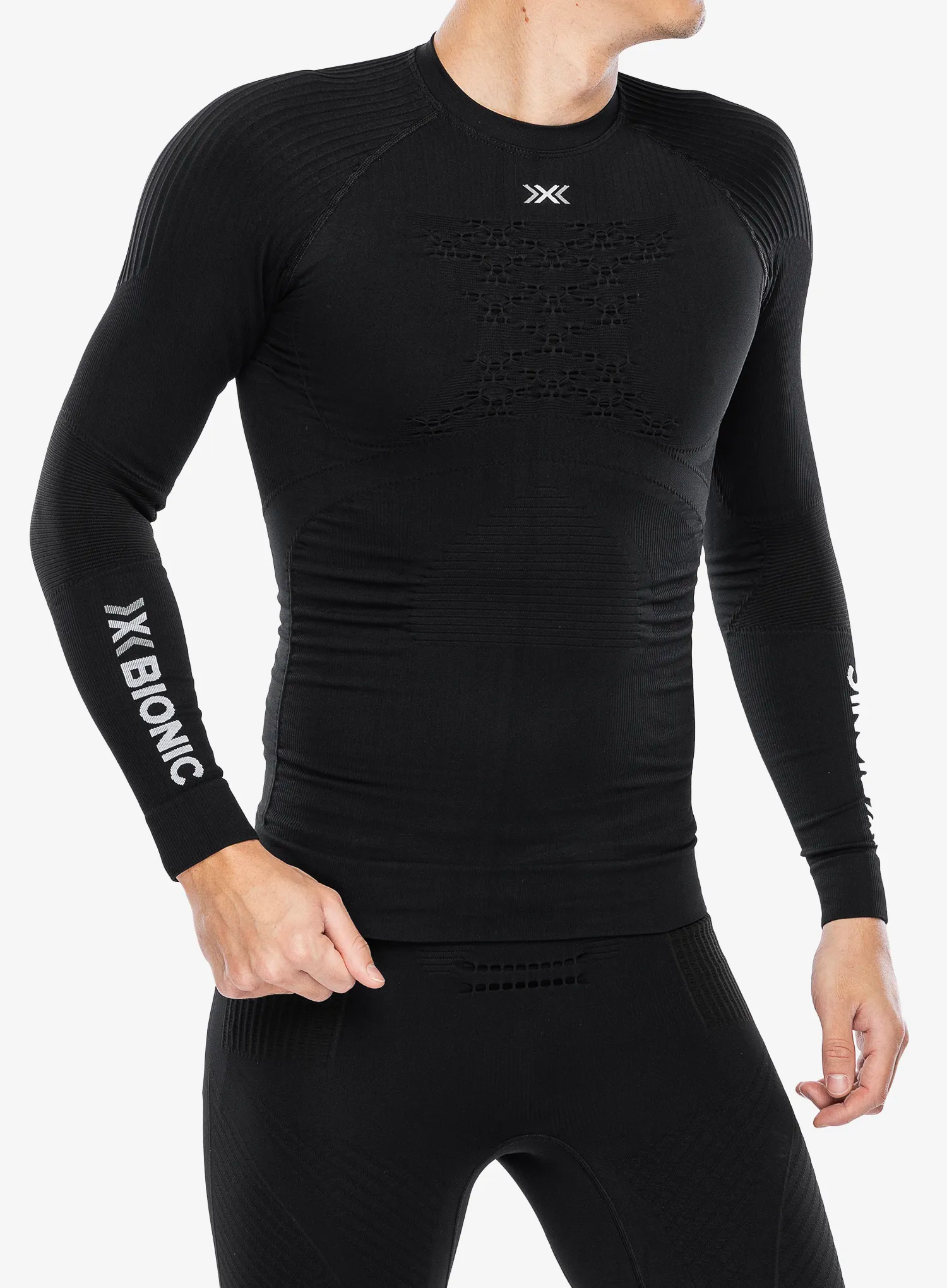 Funkčné tričko X-Bionic Energy Accumulator 4.0 Shirt Round Neck - opal black/arctic white