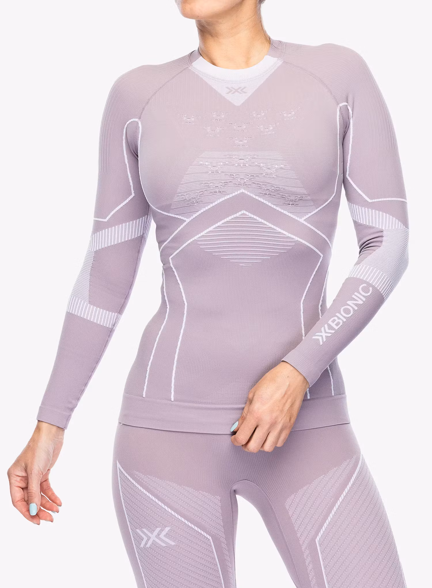 Funkčné tričko dámske X-Bionic Energy Accumulator Light Shirt LS - lavender/arctic white