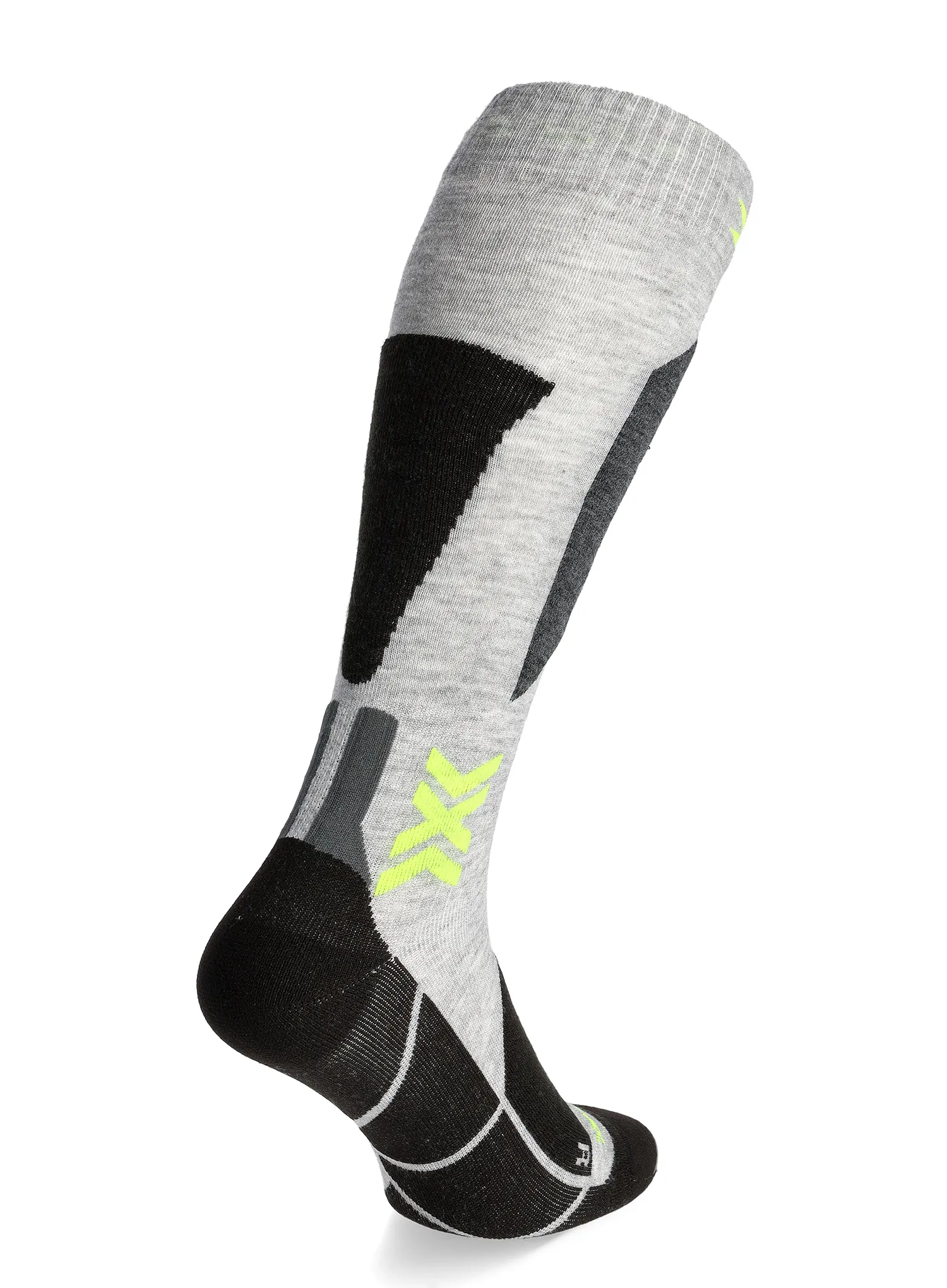 Lyžiarske ponožky X-Socks Ski Discover OTC - rhino grey/canary