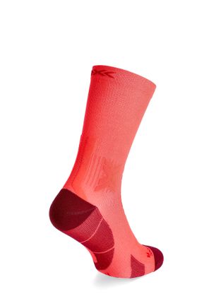 Bežecké ponožky X-Socks Trail Run Discover Crew - fluo red/namib red
