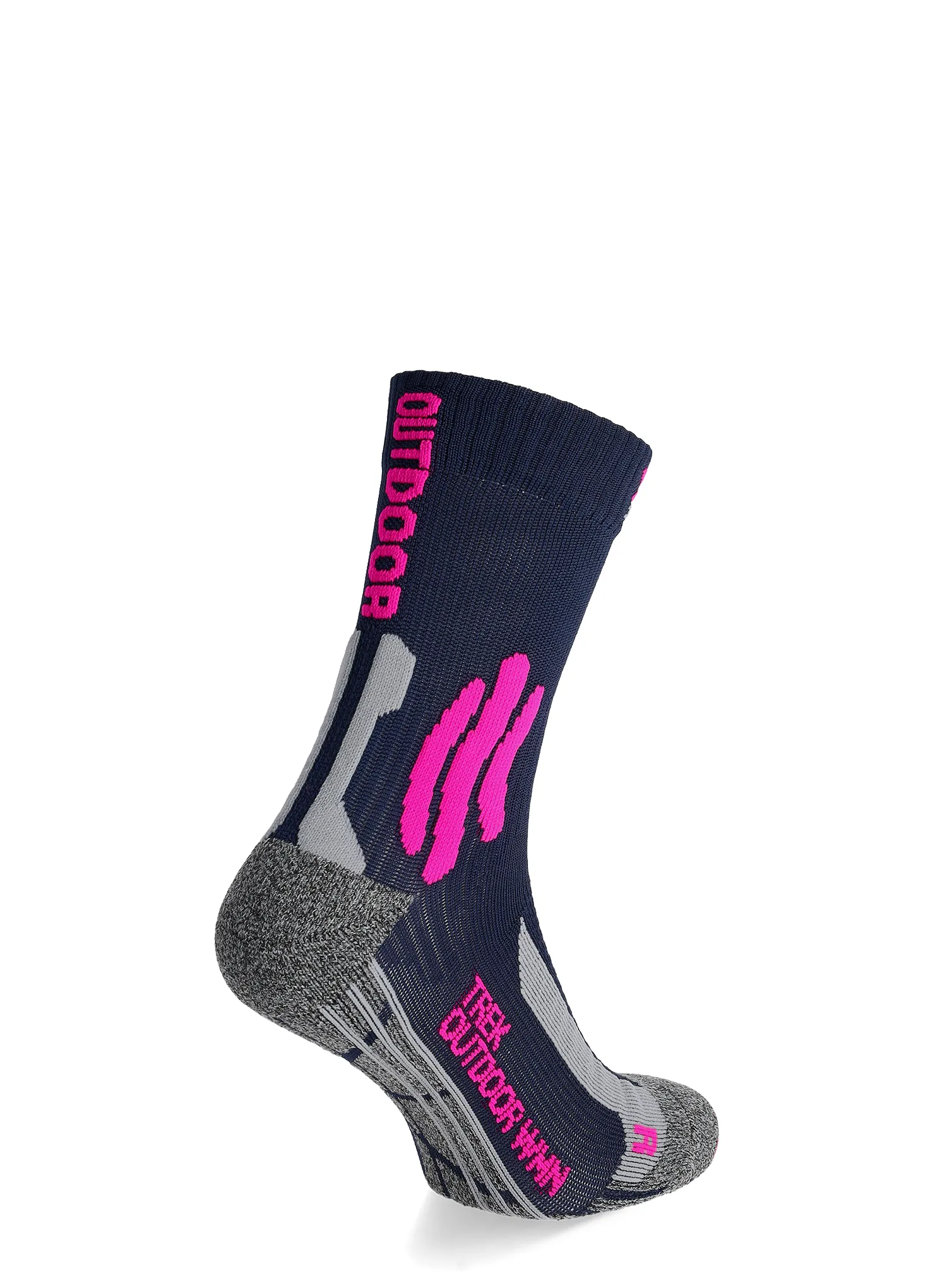 Trekové ponožky dámske X-Socks Trek Outdoor - m.blue/pink/lt grey melange