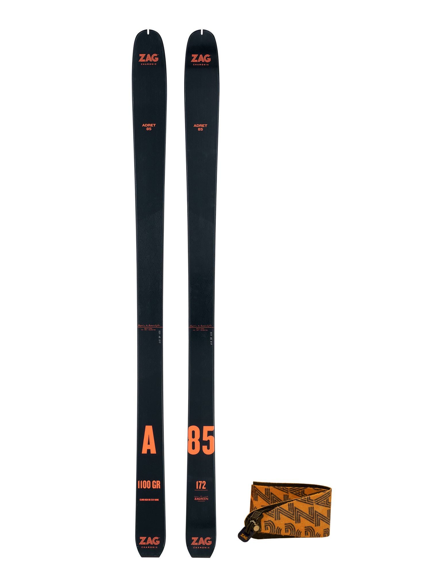 Skialpový set ZAG Adret 85 - black/orange