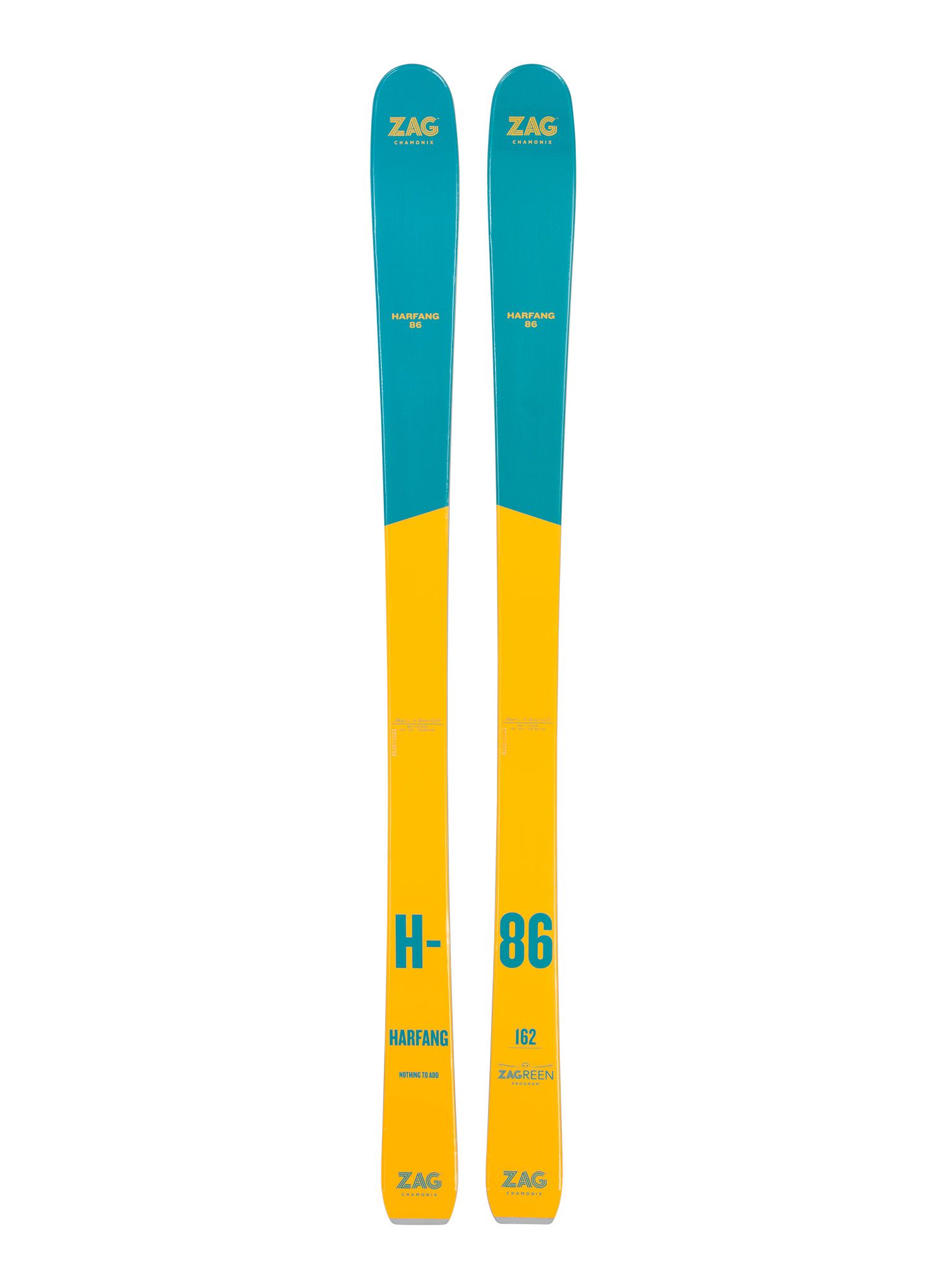 Dámske skialpové lyže ZAG H-86 Lady - yellow/green