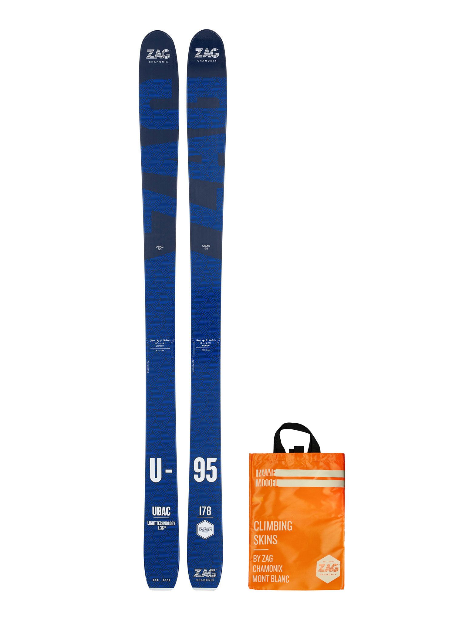 Skialpový set ZAG Ubac 95 - dark blue/white