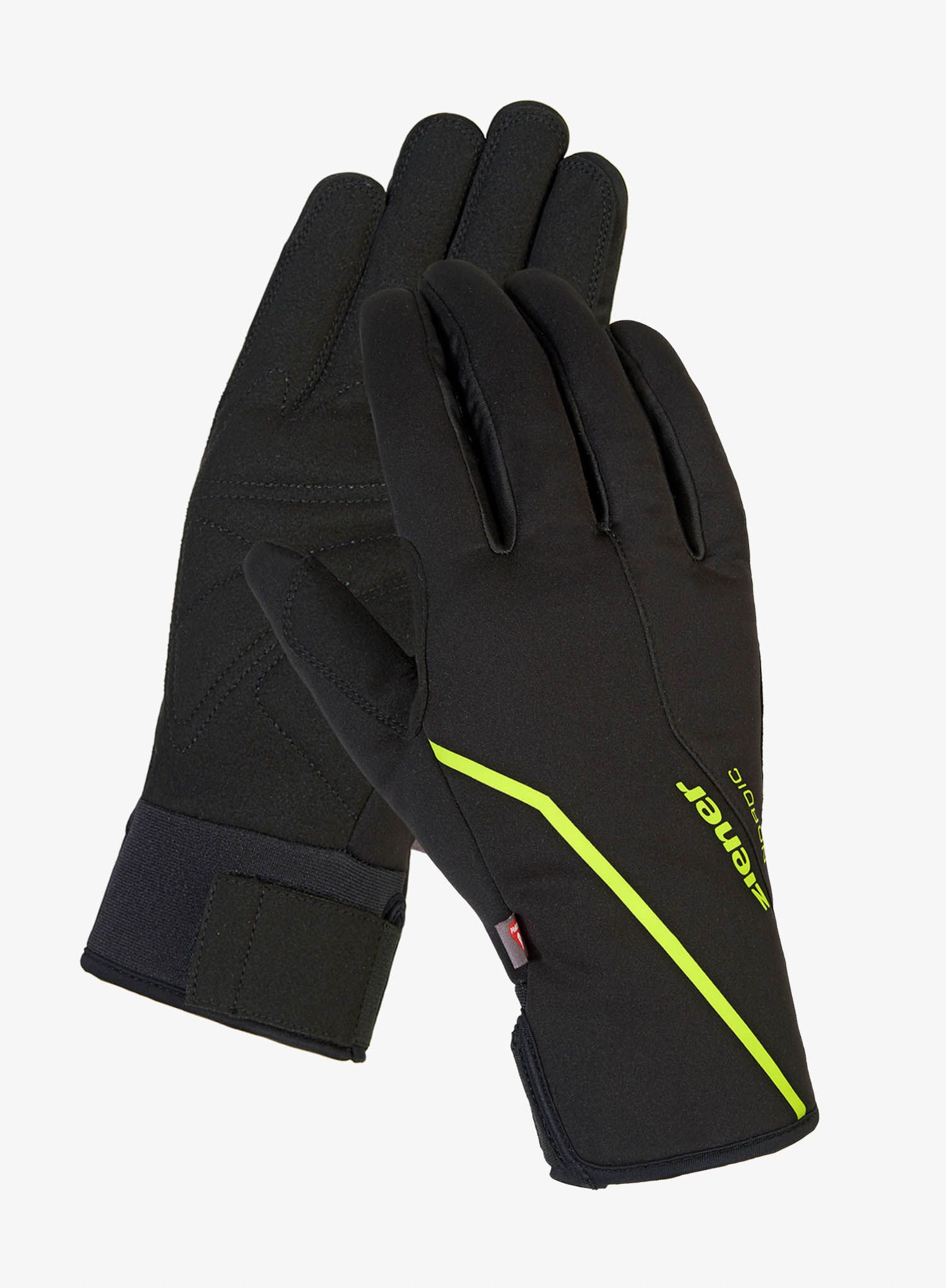 Rukavice softshell Ziener Ultimo PR - black/lime