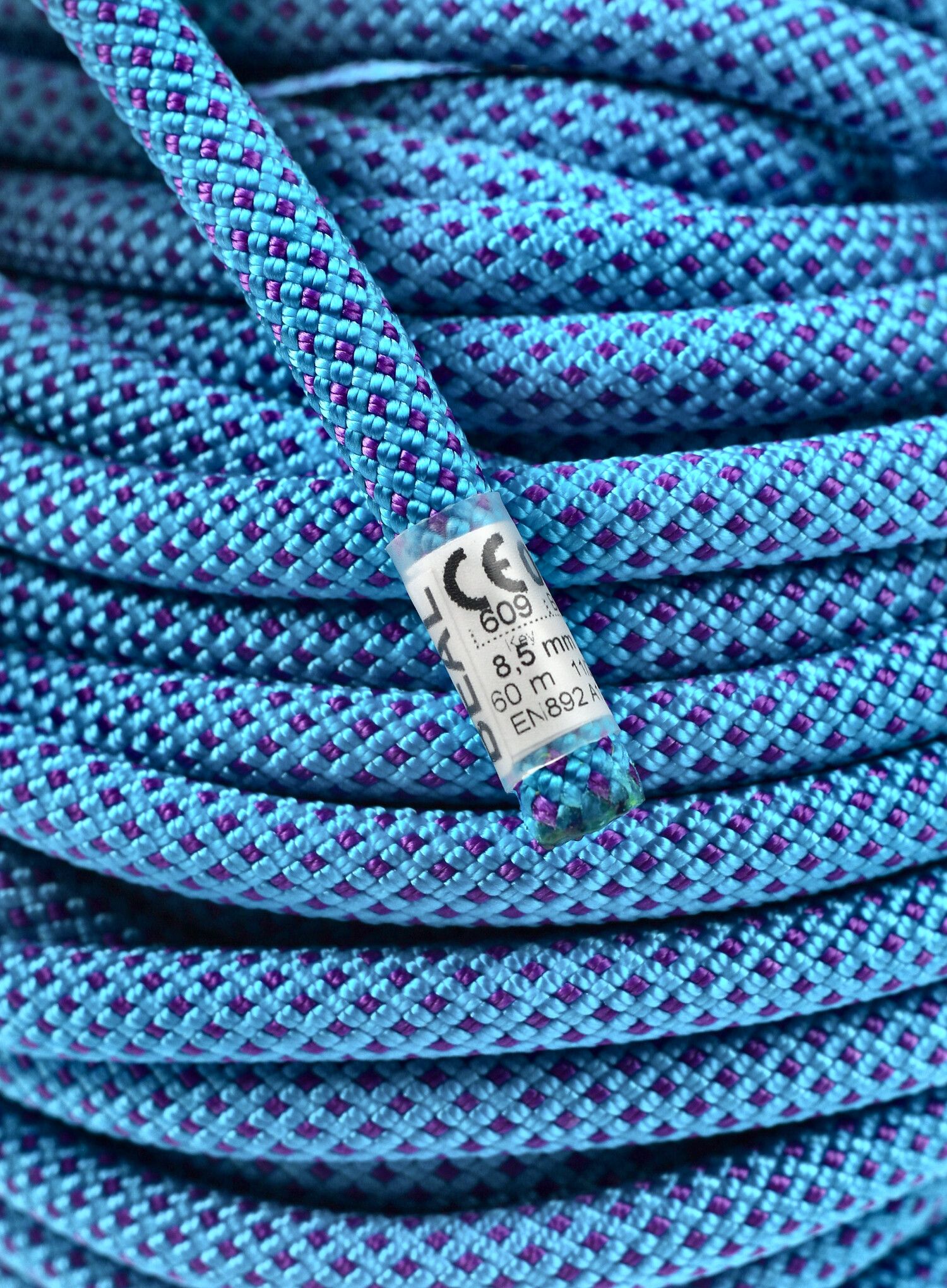 Dynamické lano Beal Opera 8,5 mm 60 m Unicore Golden Dry - blue