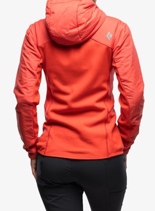 Zateplená bunda dámska Black Diamond First Light Hybrid Hoody - coral red