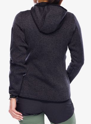 Dámska flísová mikina CMP Londra Fix Hood Jacket Knitted - black/rose