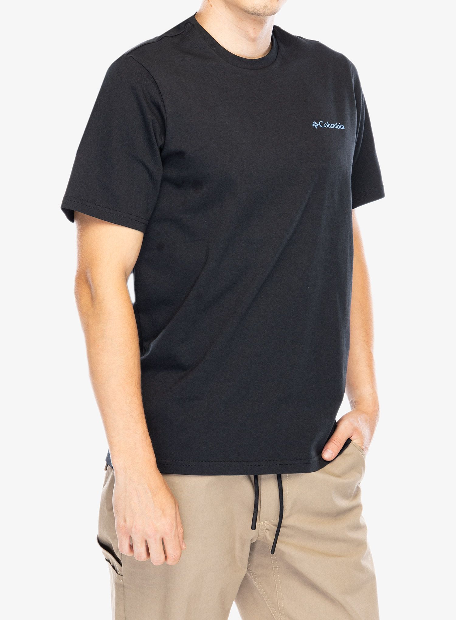 Tričko s potlačou Columbia Explorers Canyon Back S/S Tee - black/bearly tribe