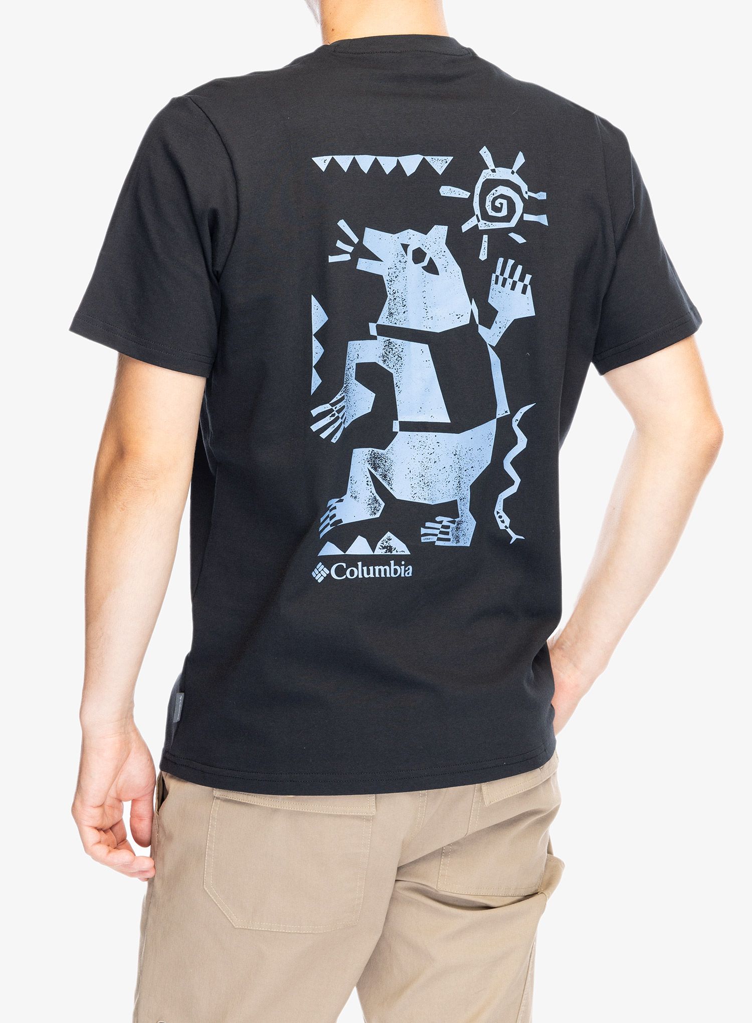Tričko s potlačou Columbia Explorers Canyon Back S/S Tee - black/bearly tribe
