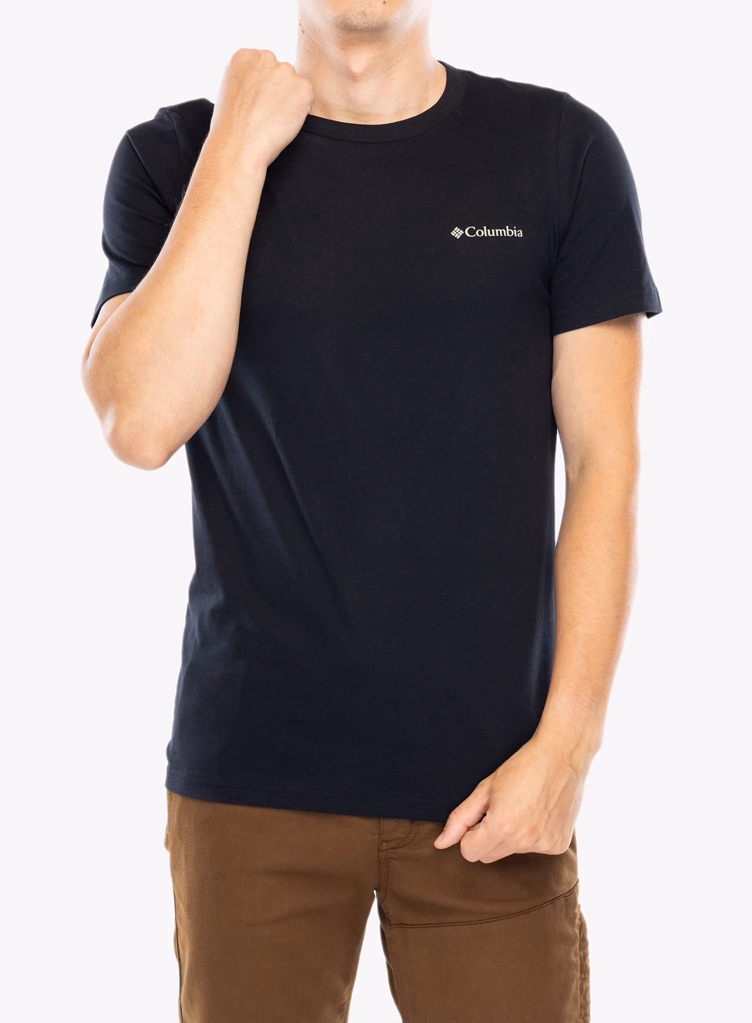 Tričko s potlačou Columbia Rapid Ridge Back Graphic Tee II - black/button badge