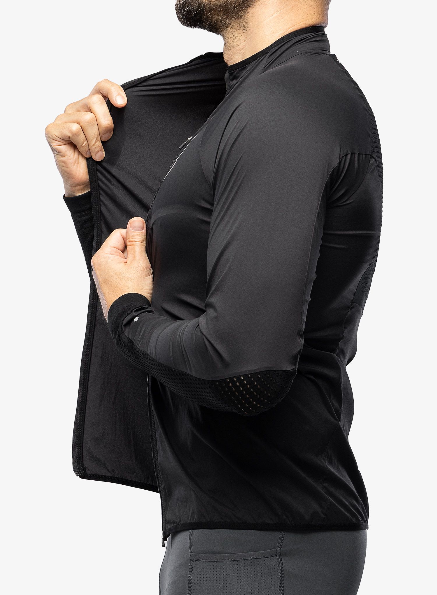 Vetrovka Compressport Hurricane Windproof Jacket - black