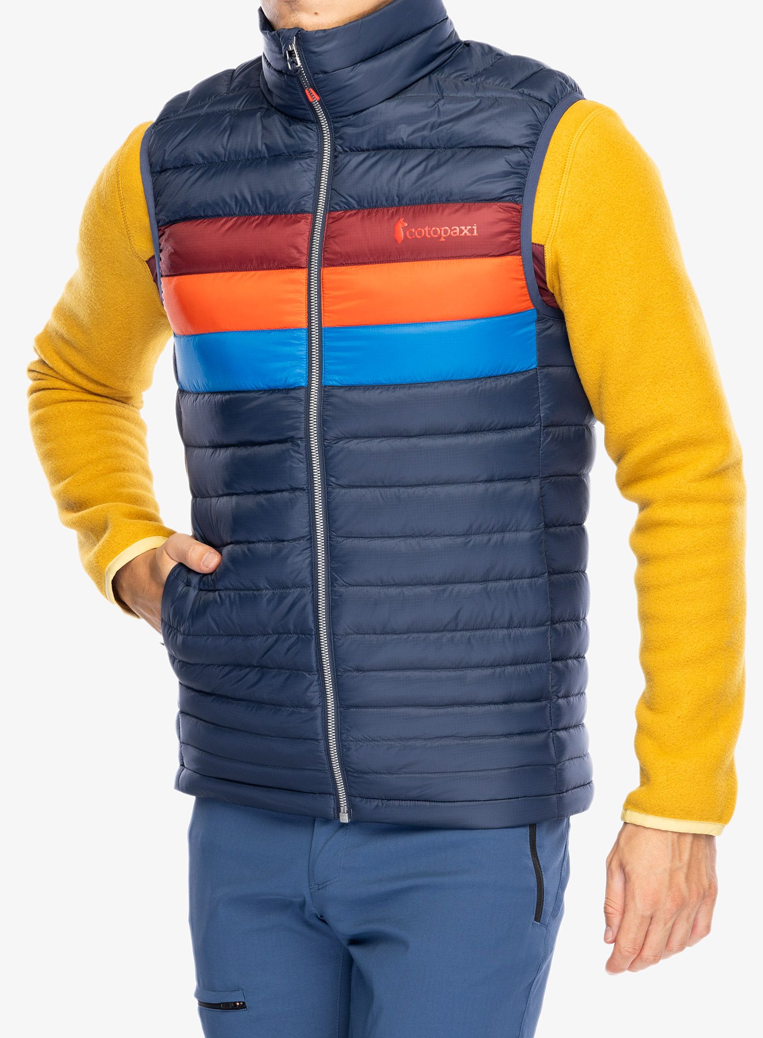 Páperová vesta Cotopaxi Fuego Down Vest - ink stripes