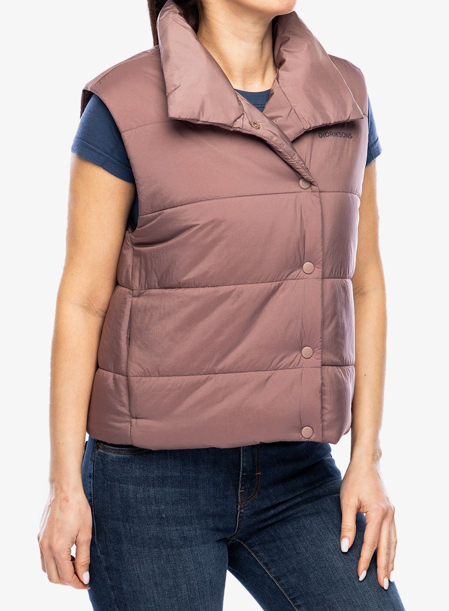 Dámska vesta Didriksons Charlen Vest - faded wine
