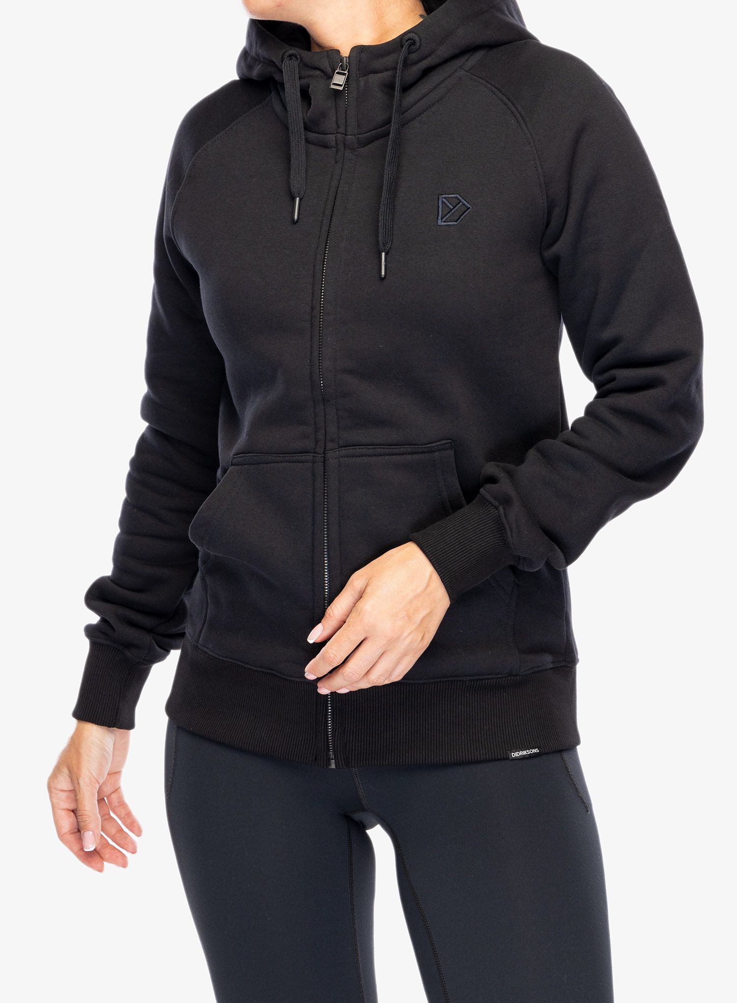 Dámska mikina s kapucňou Didriksons Ven Full Zip - black
