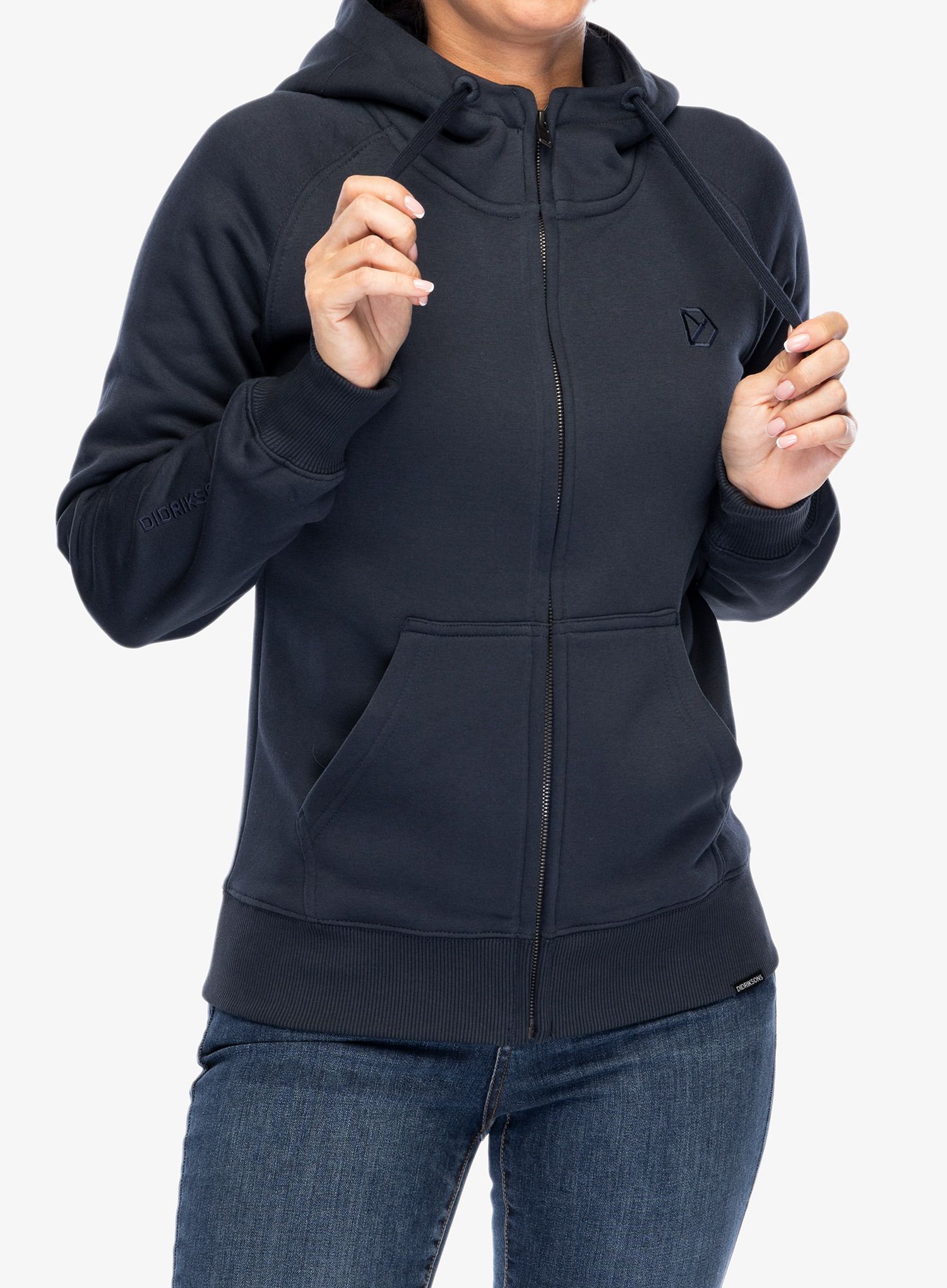 Mikina na zips dámska Didriksons Ven Full Zip - navy