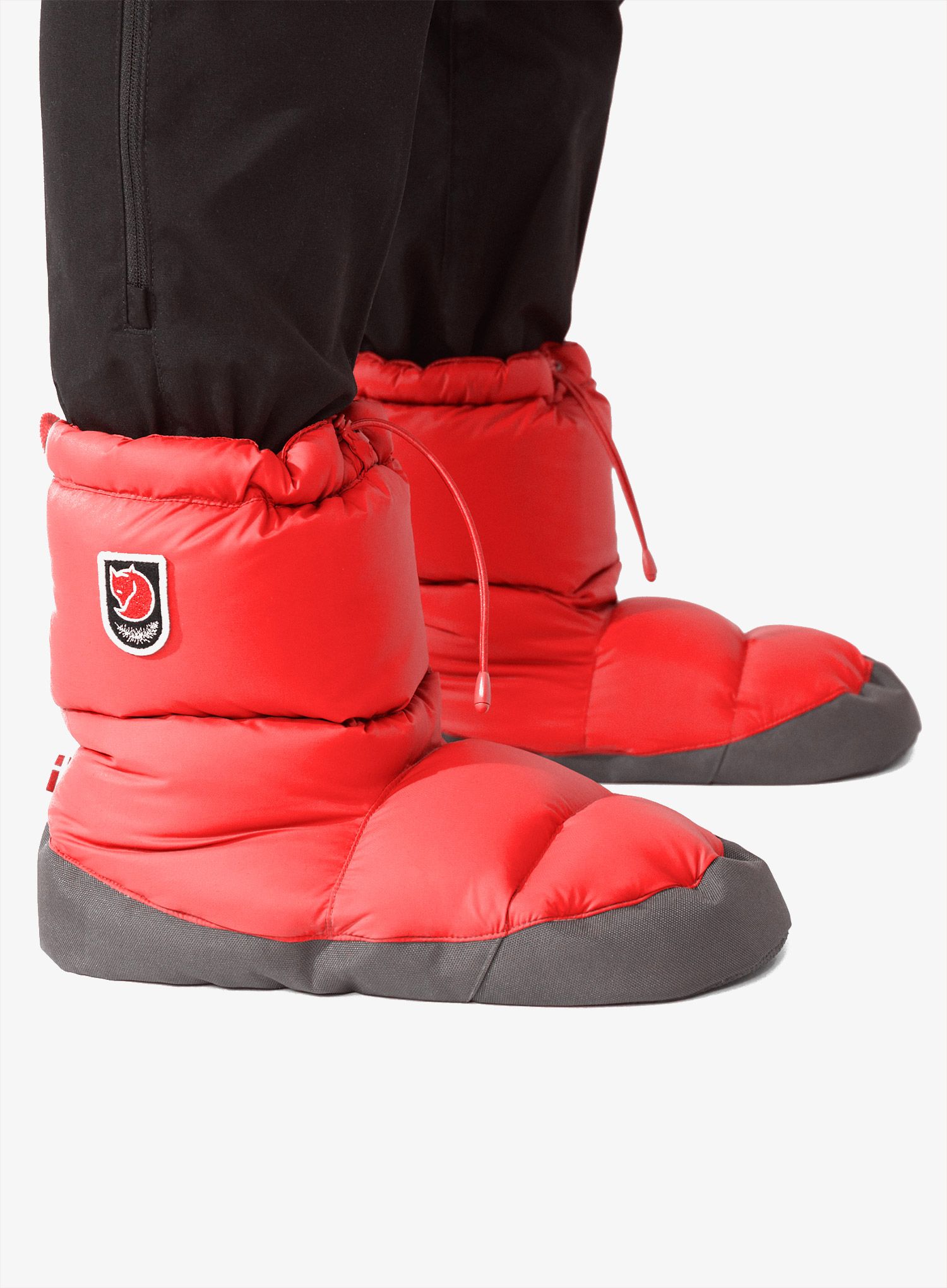 Páperové papuče Fjallraven Expedition Down Booties - true red