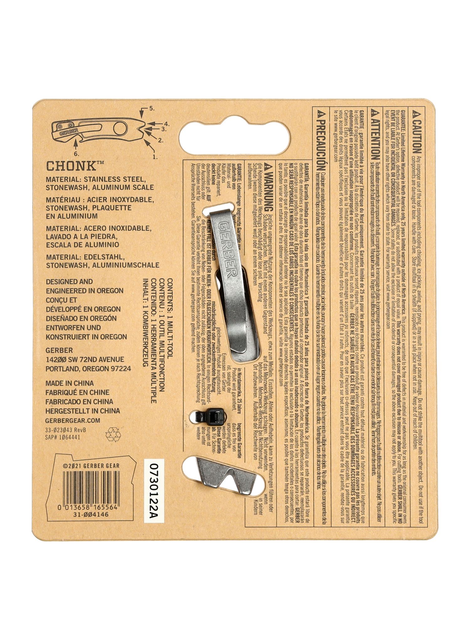 Multitool Gerber Chonk - aluminium