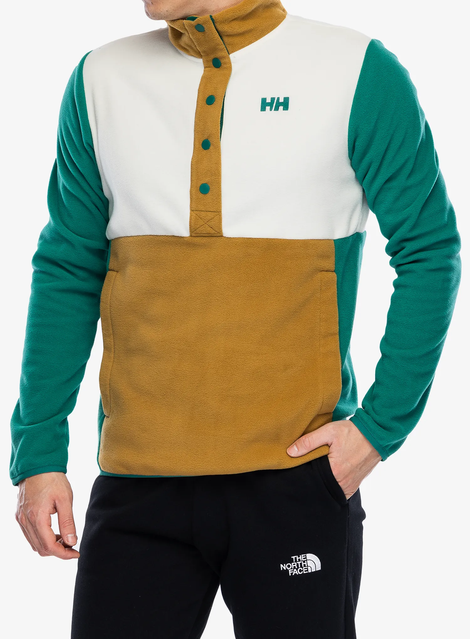 Flísová mikina Helly Hansen Daybreaker Snap Pullover - emerald