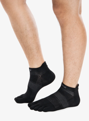 Bežecké ponožky Injinji Run Lightweight No-Show - black