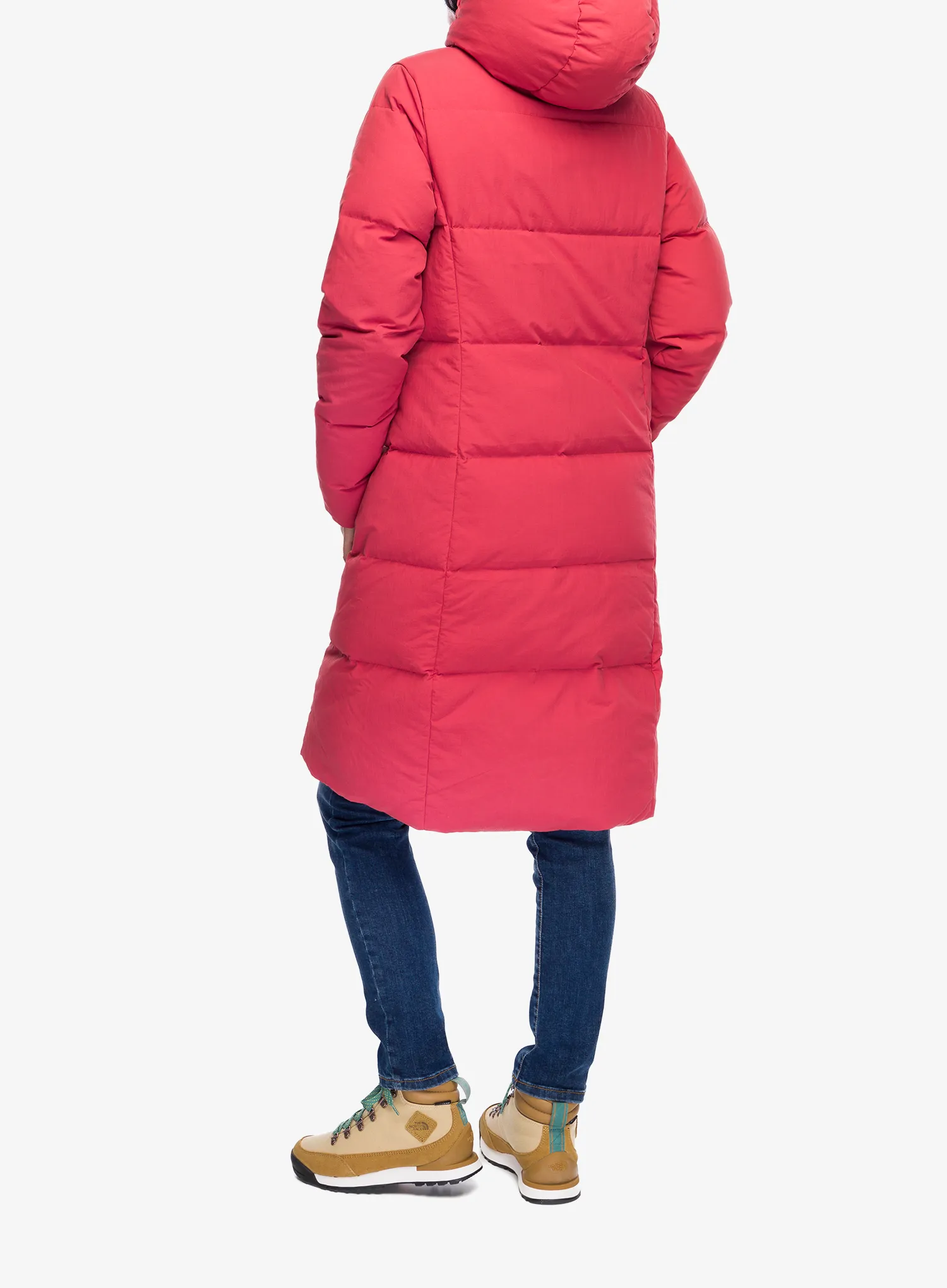 Dámsky páperový kabát Jack Wolfskin Nordlicht Coat - red coral
