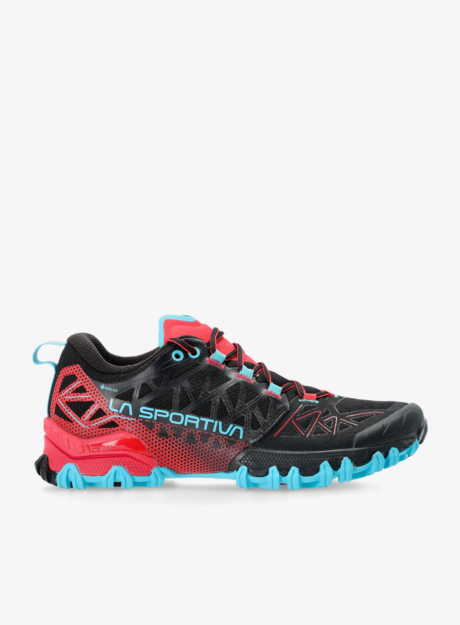 Dámske bežecké topánky La Sportiva Bushido II GTX - black/hibiscus
