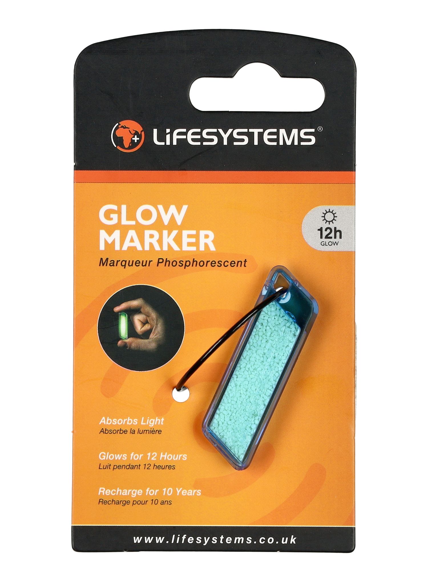 Krúžok na kľúče Lifesystems Glow Marker - blue