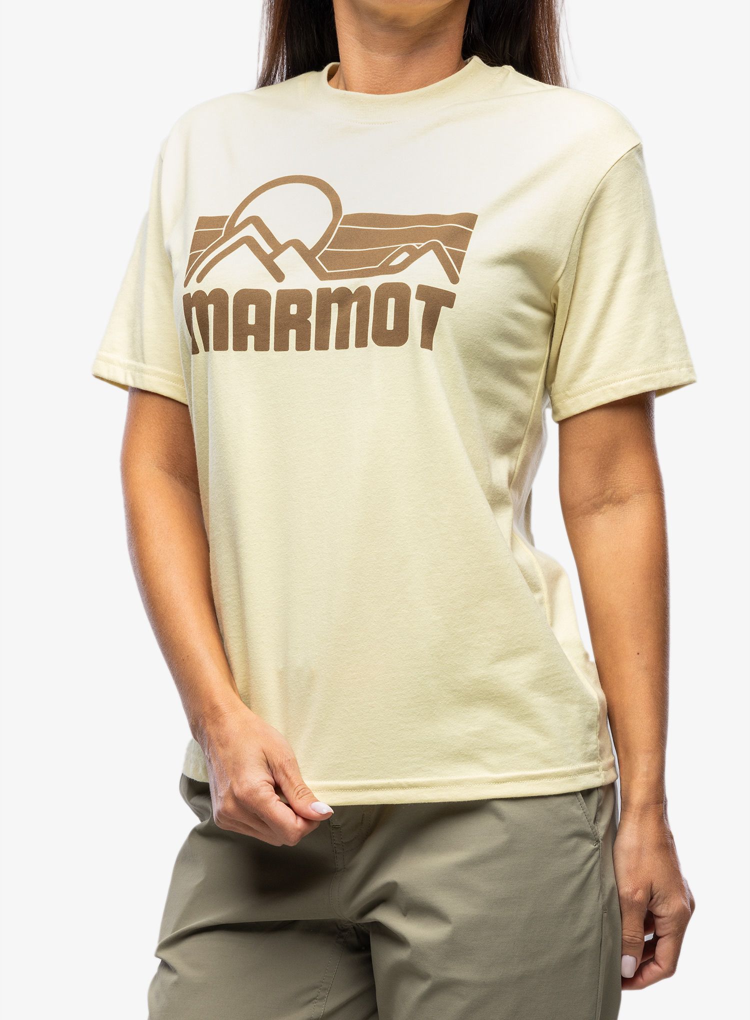 Bavlnené tričko dámske Marmot Coastal Tee SS - wheat