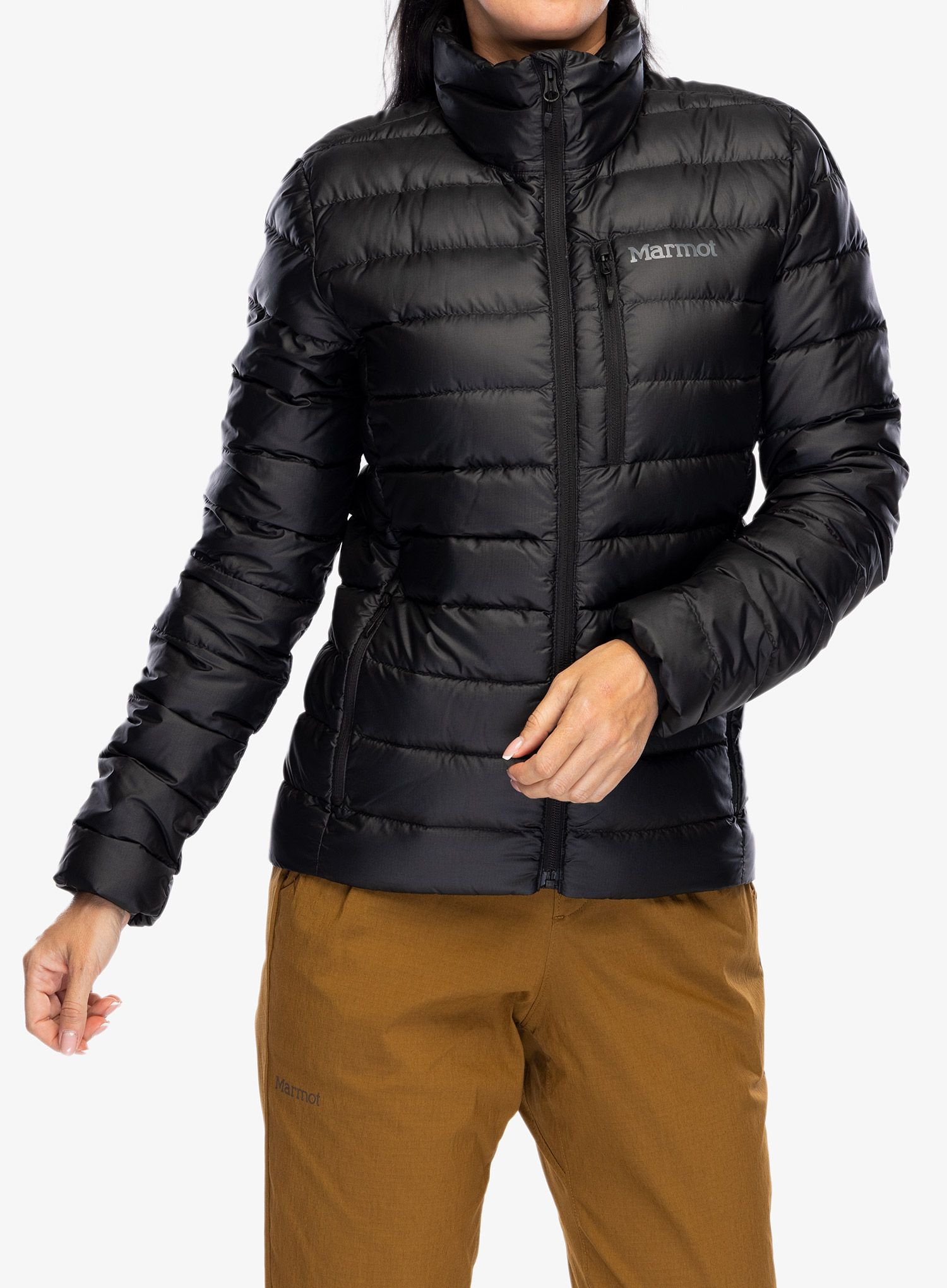 Bunda páperová dámska Marmot Highlander Jacket - black