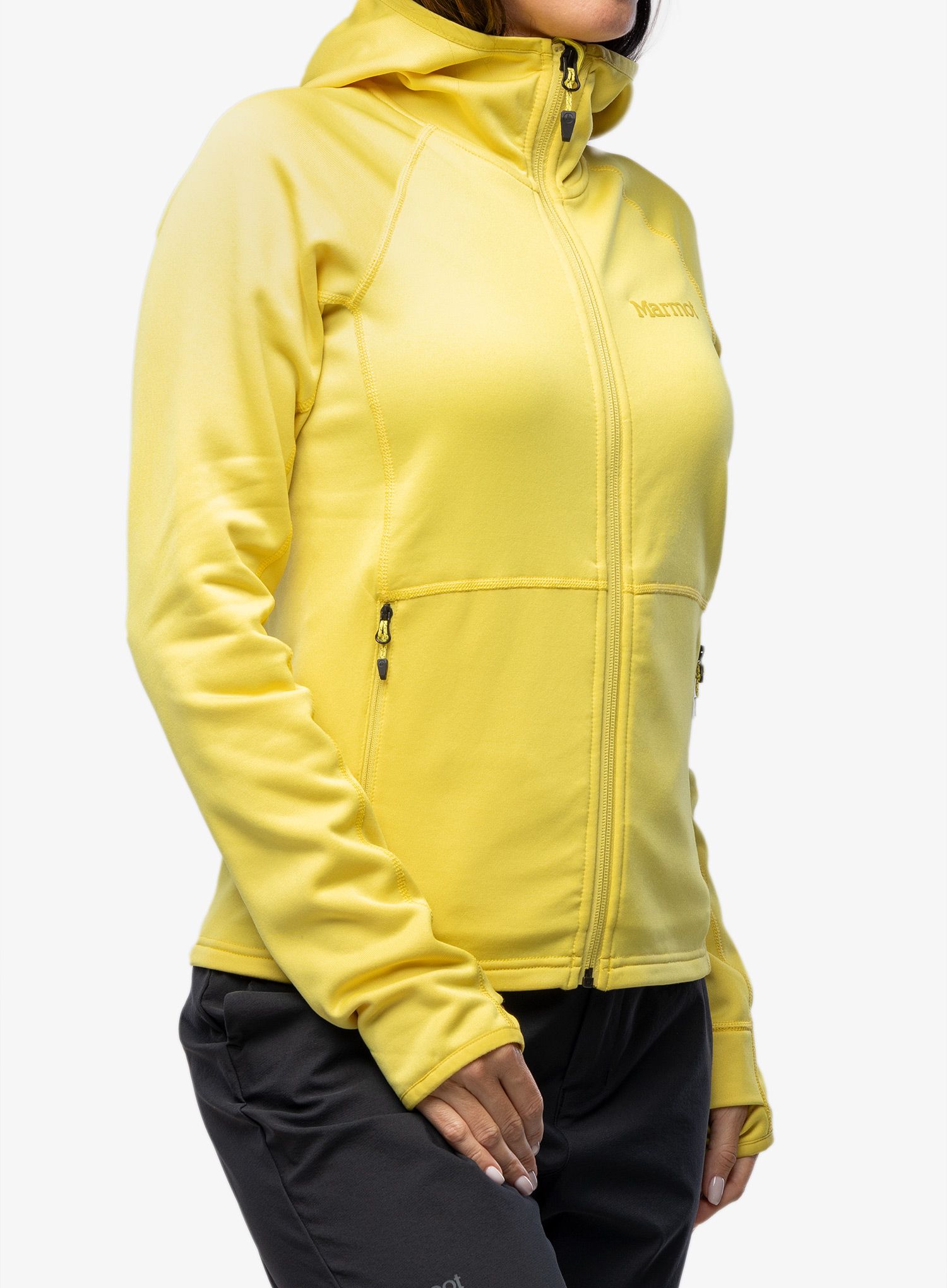 Mikina s kapucňou Marmot Olden Polartec Hoody - limelight/limelight
