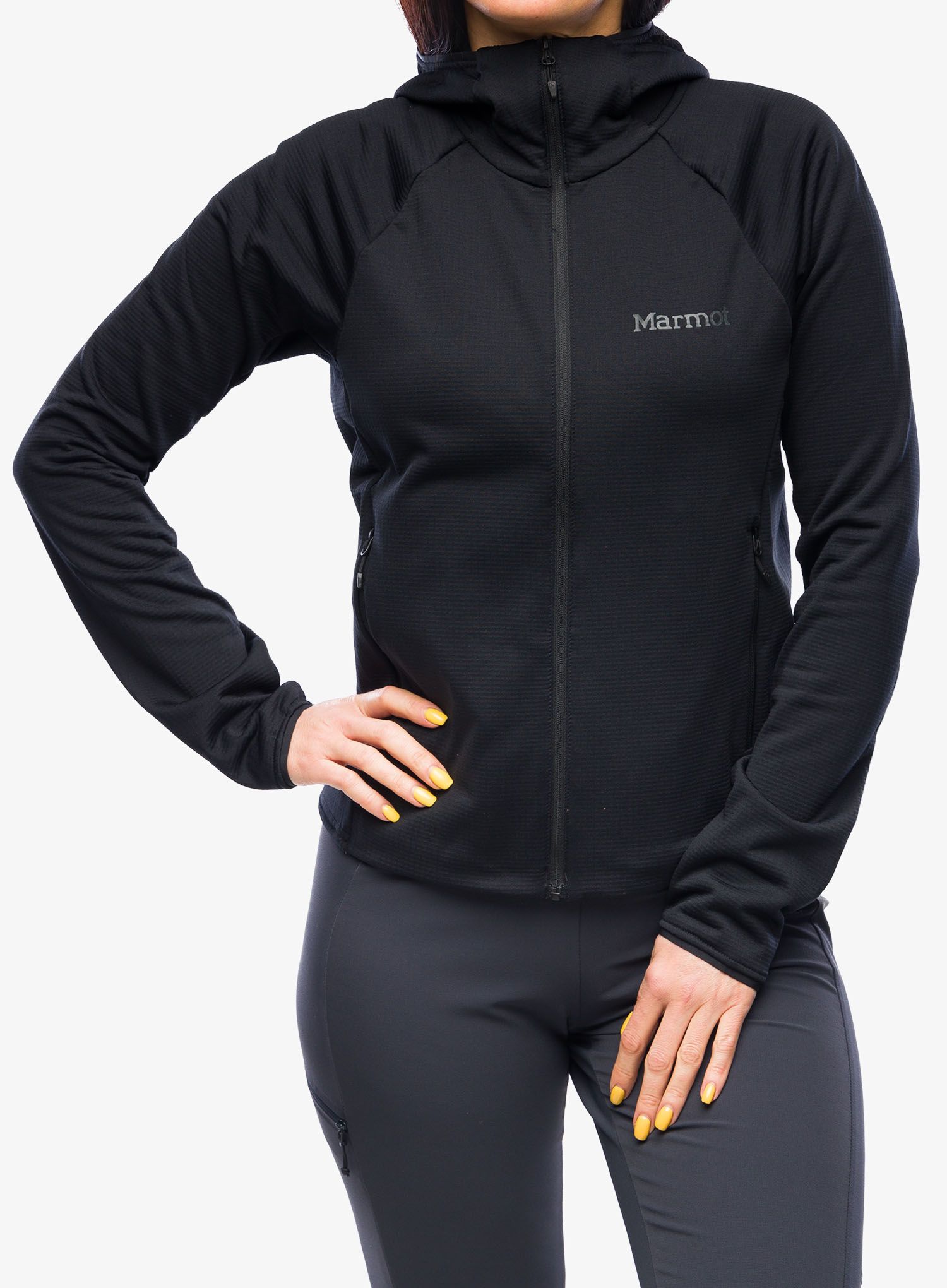Dámska mikina na zips Marmot Leconte Fleece Hoody - black