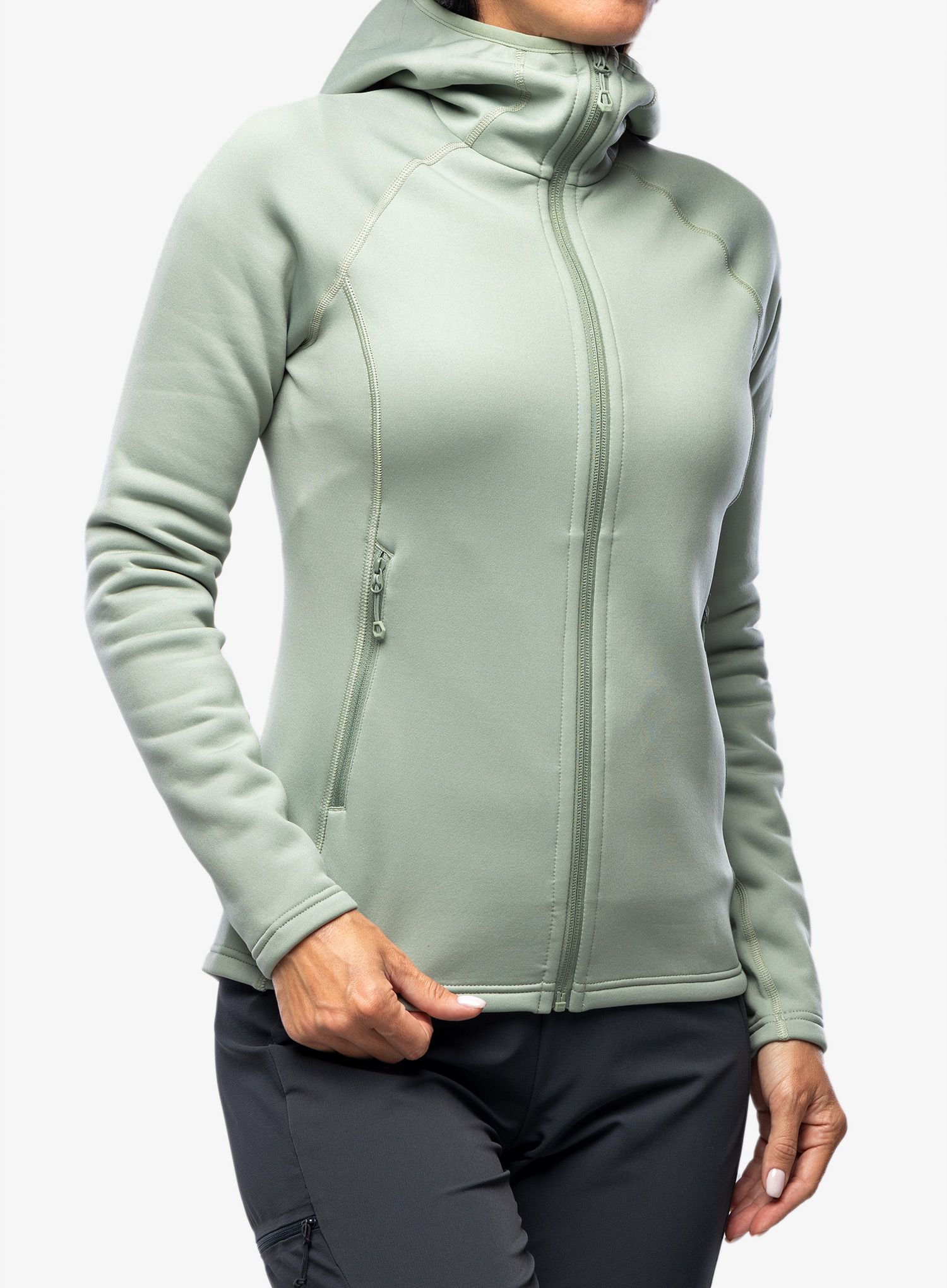 Dámska mikina s kapucňou Montane Fury Hoodie - pale sage