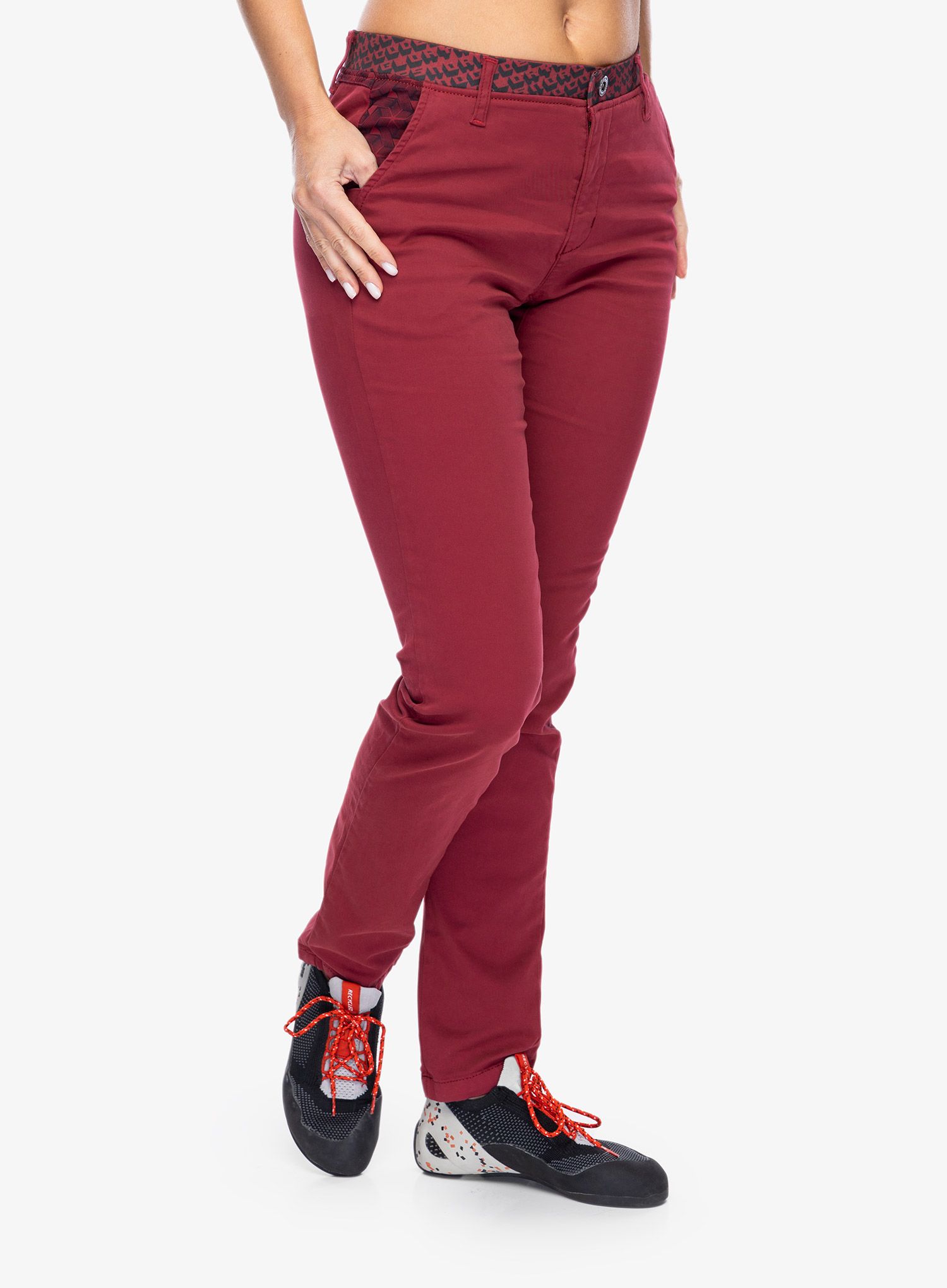 Lezecké nohavice dámske Nograd Grease Pants - dark red