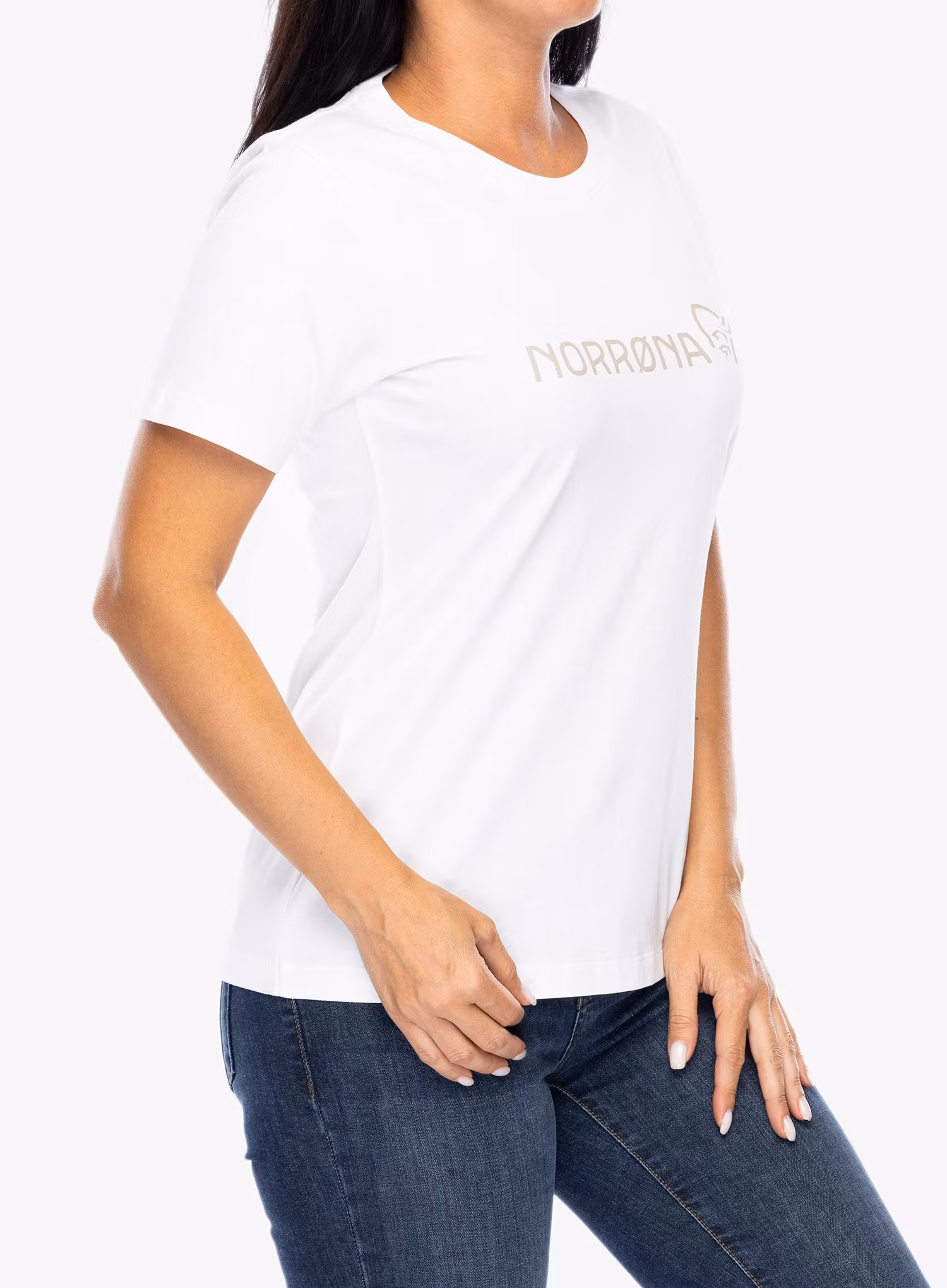 Bavlnené tričko dámske Norrona 29 Cotton Norrona Viking T-Shirt - pure white