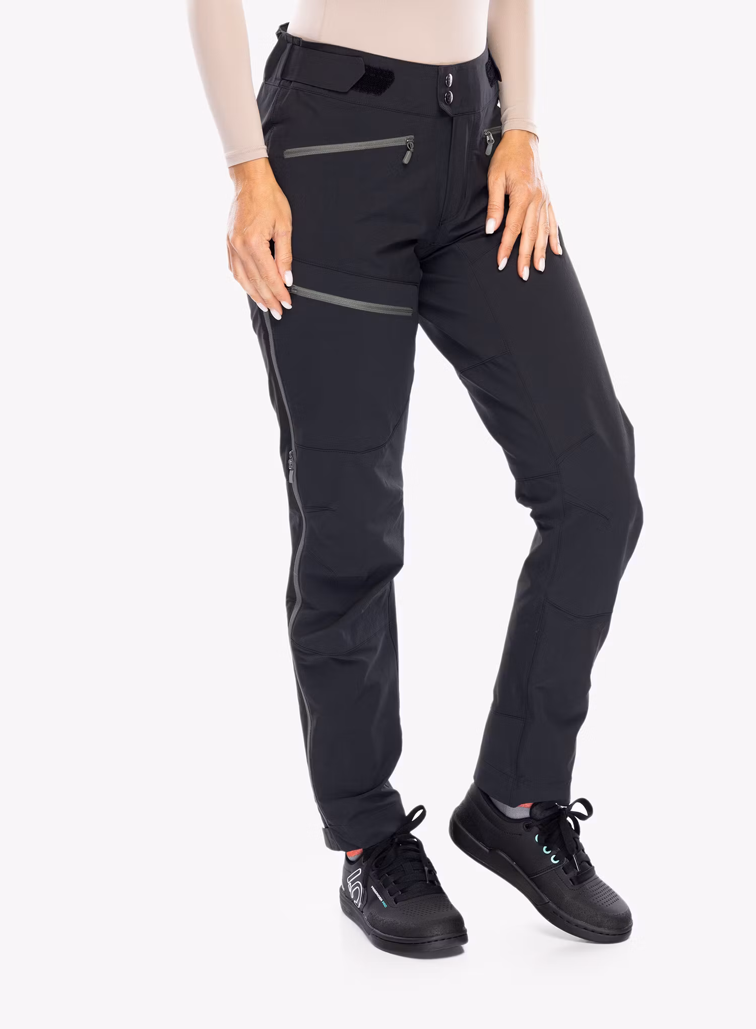 Dámske softshellové nohavice Norrona Fjora Flex1 Pants - caviar/castor grey