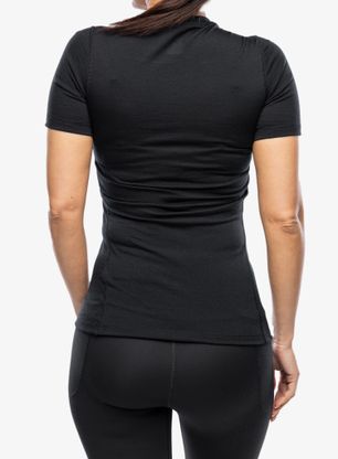 Funkčné tričko dámske Odlo Merino 200 BL Top Crew Neck SS - black