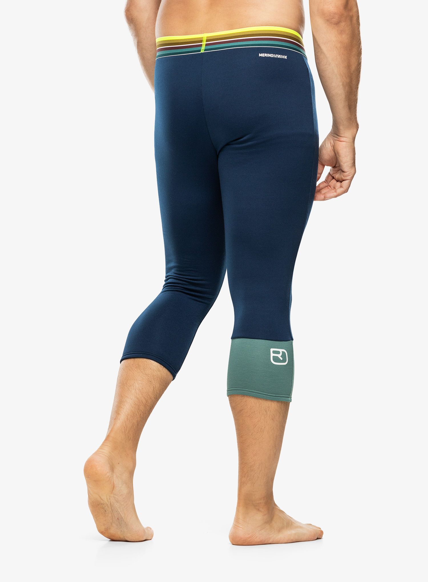 Funkčné legíny Ortovox Fleece Light Short Pants - deep ocean