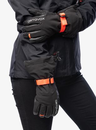 Dámske lyžiarske rukavice Ortovox Merino Mountain Glove - black raven