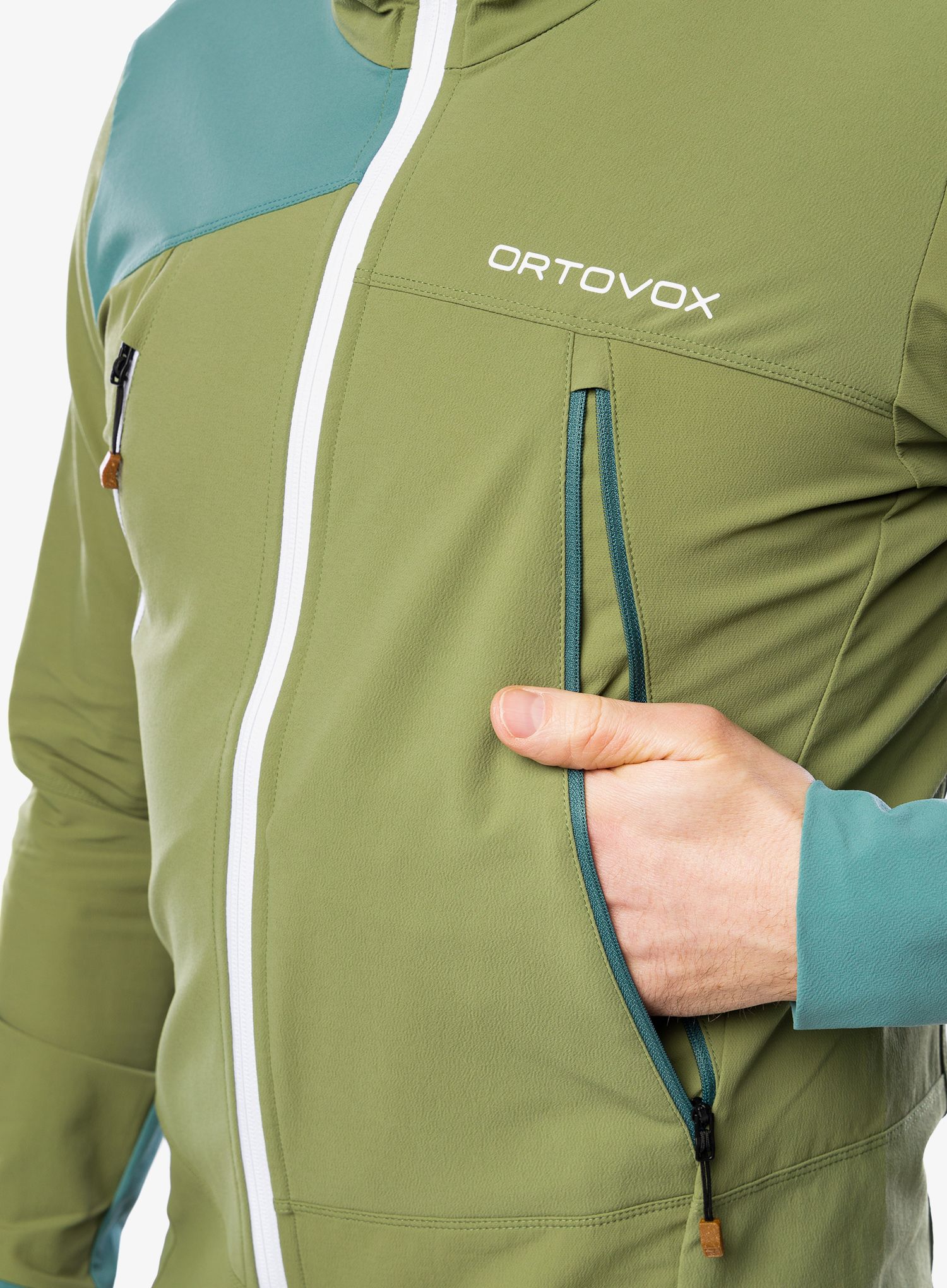 Softshellová bunda Ortovox Pala Hooded Jacket - wild herbs