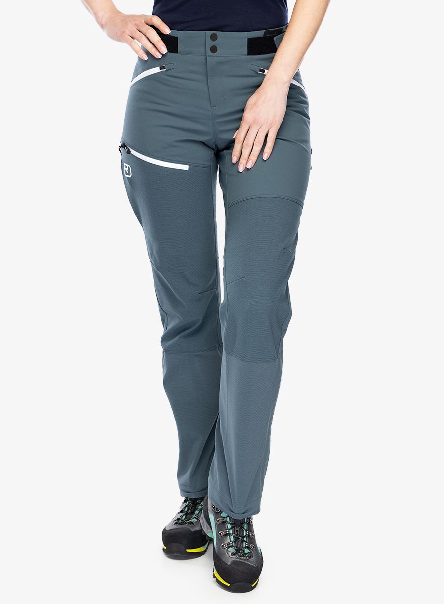 Dámske nohavice Ortovox Westalpen Softshell Pants - dark arctic grey