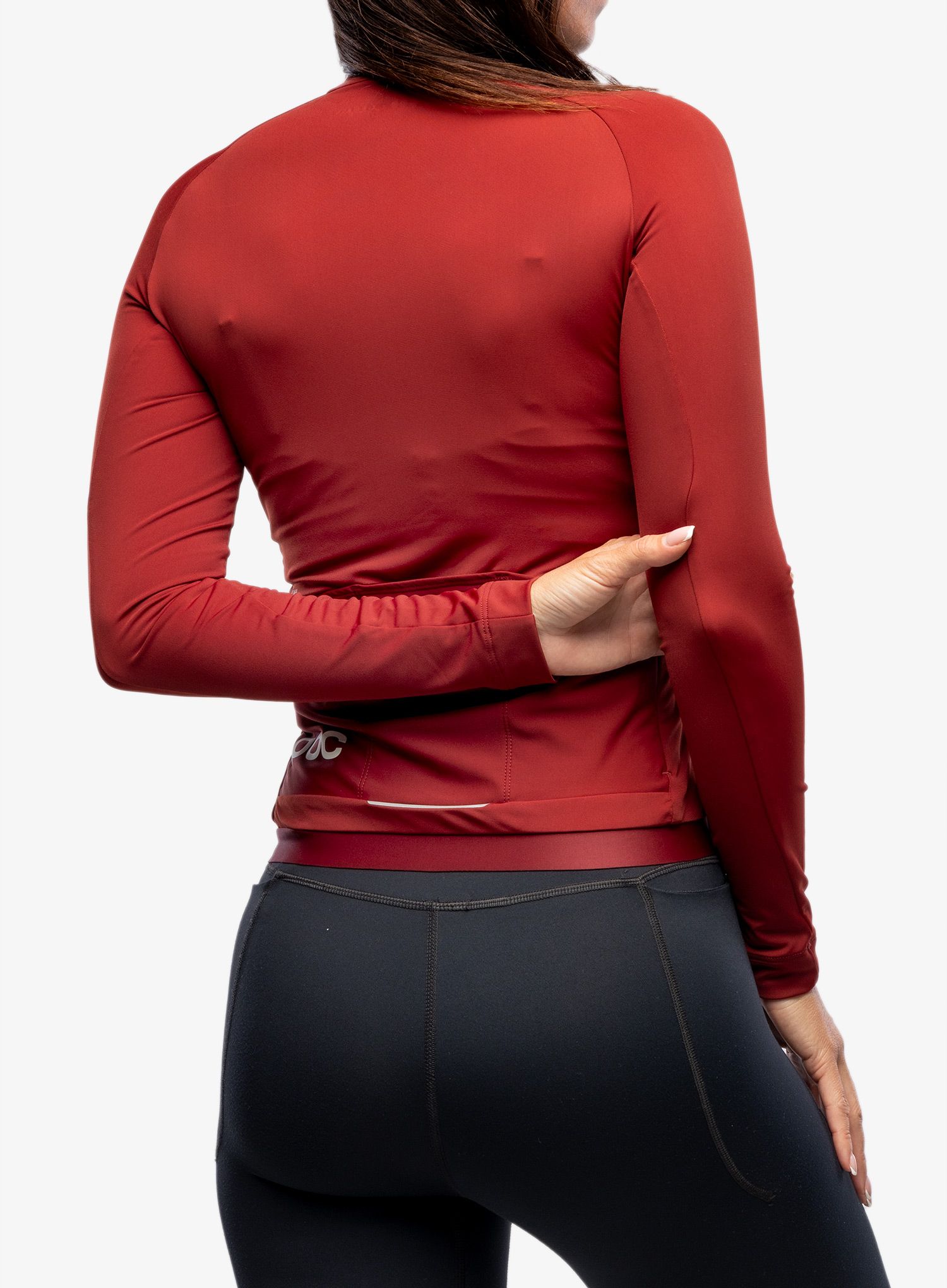 Dámska cyklistická mikina POC W Ambient Thermal Jersey - garnet red