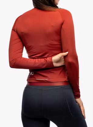 Dámska cyklistická mikina POC W Ambient Thermal Jersey - garnet red
